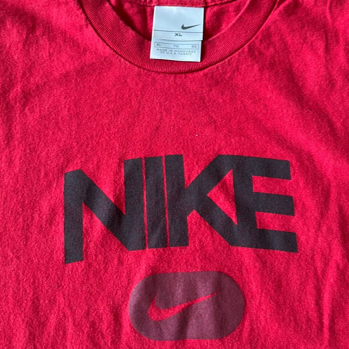 Nike × Vintage Vintage 2000s Nike Swoosh Spellout T Shirt Y2K 00s Size US XL / EU 56 / 4 - 3 Thumbnail