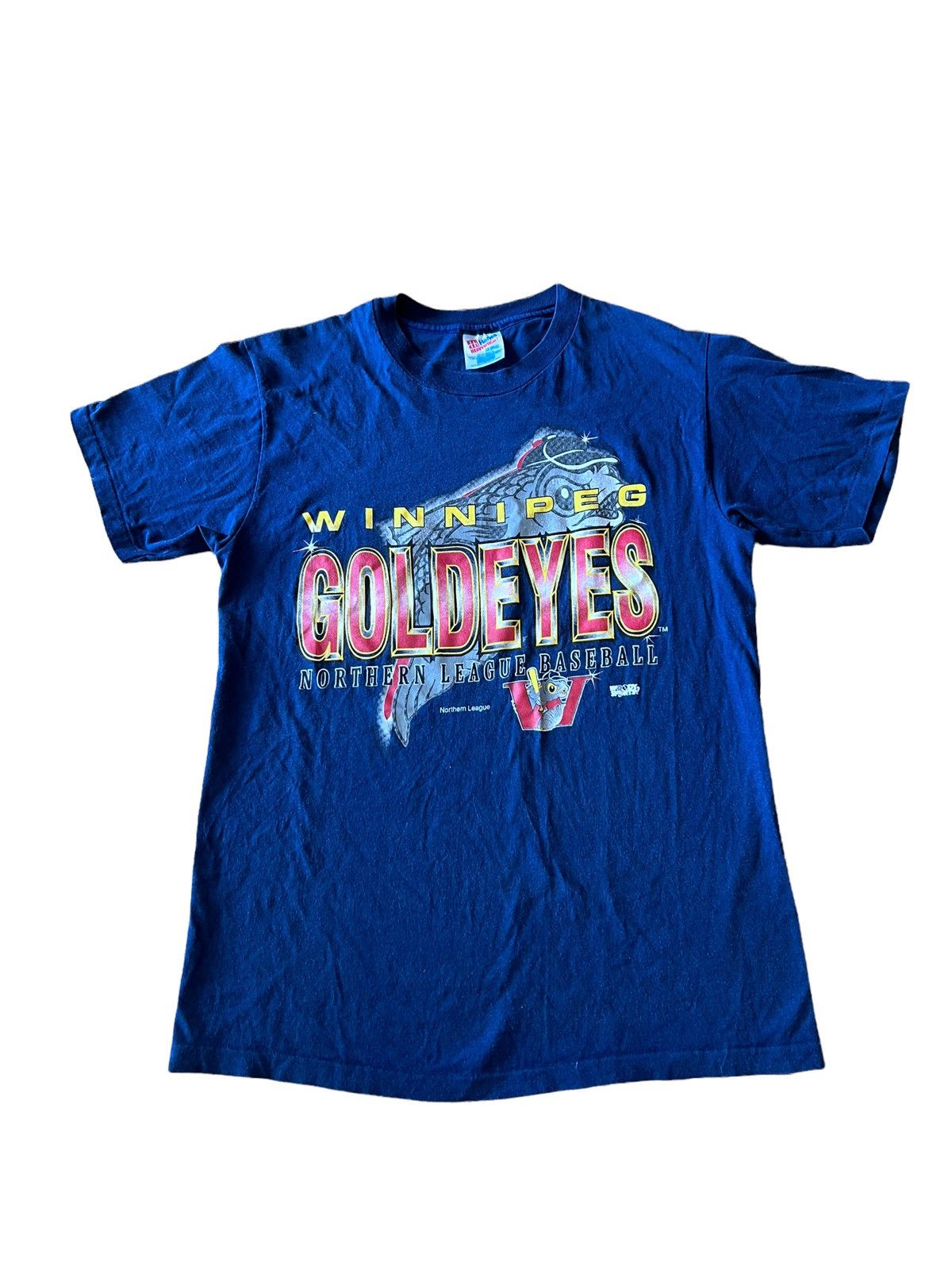 Vintage Vintage 90s Winnipeg Goldeyes Baseball Single Stitch TShirt Size US M / EU 48-50 / 2 - 2 Thumbnail