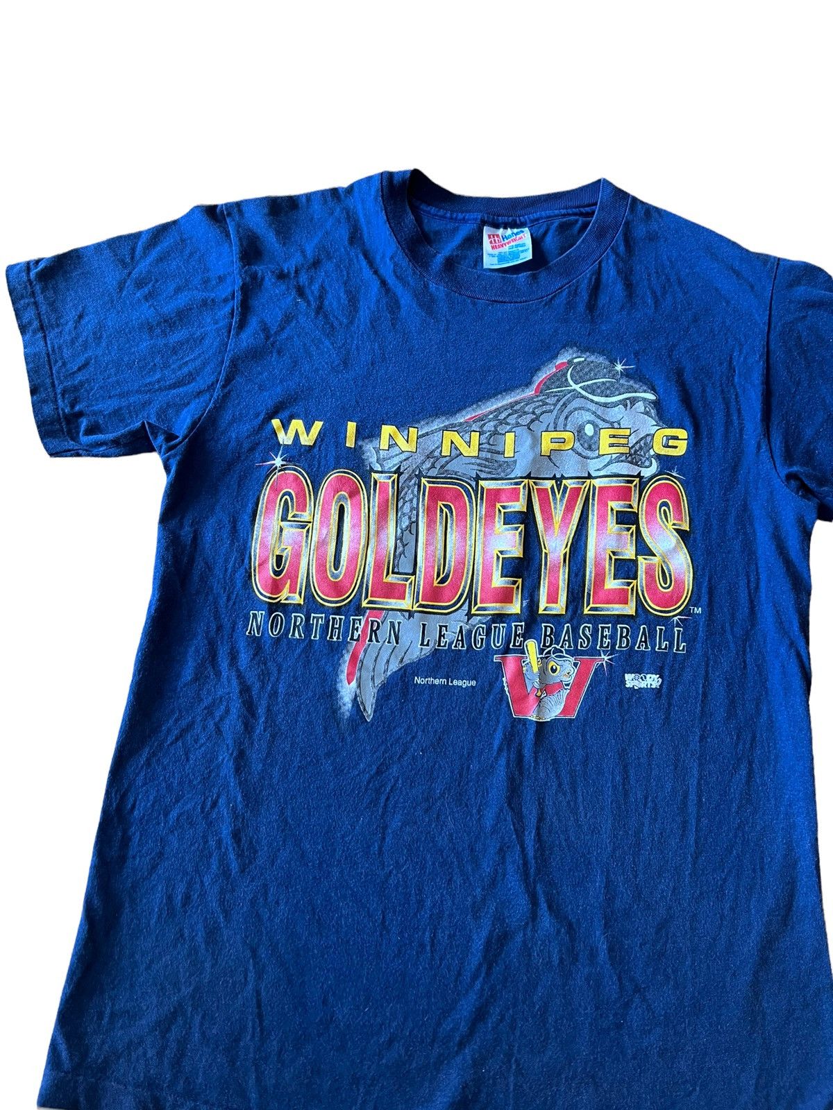 Vintage Vintage 90s Winnipeg Goldeyes Baseball Single Stitch TShirt Size US M / EU 48-50 / 2 - 1 Thumbnail