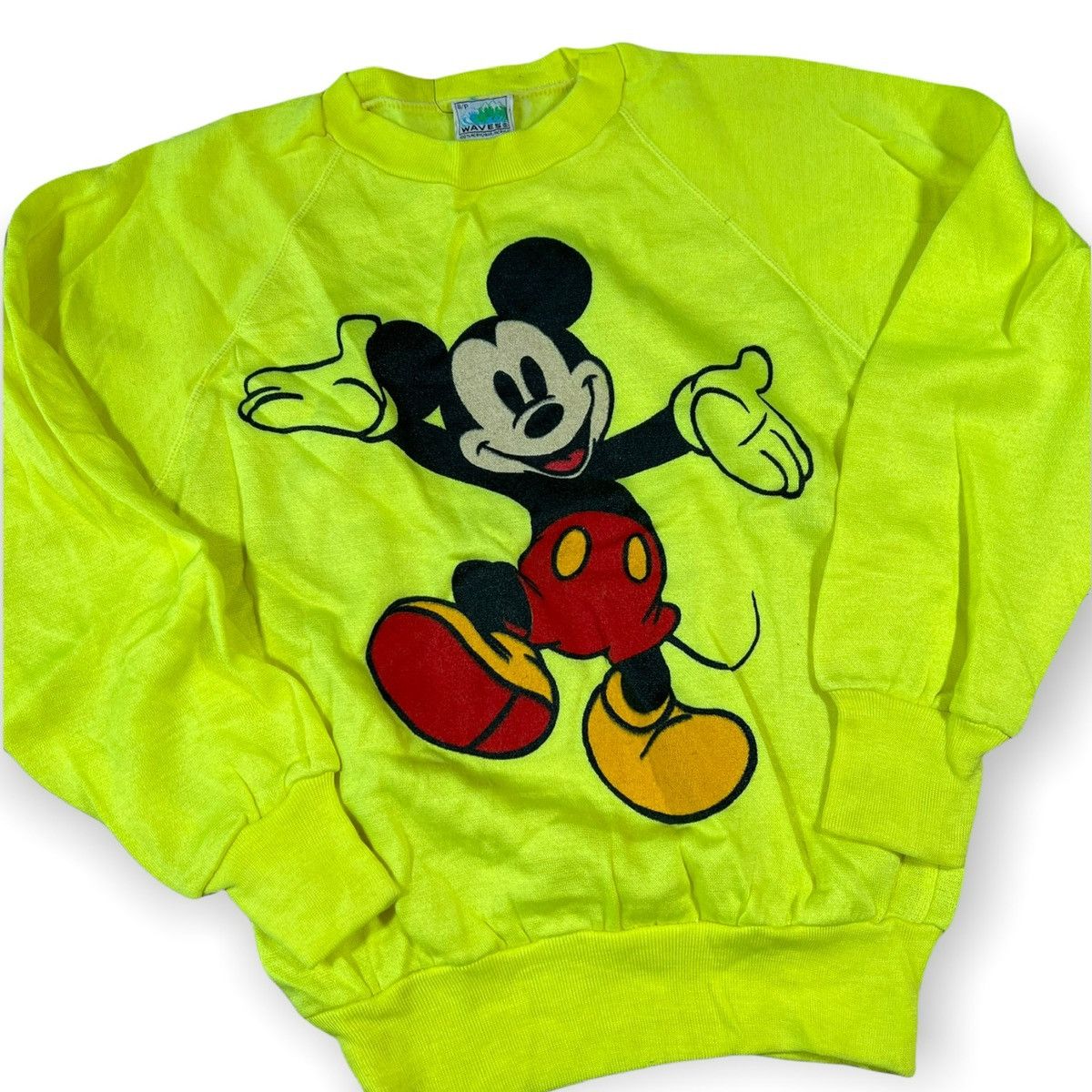 Disney × Mickey Mouse × Vintage Vintage 80s Micky Mouse Boot Crew Sweatshirt Waves Size US S / EU 44-46 / 1 - 2 Thumbnail