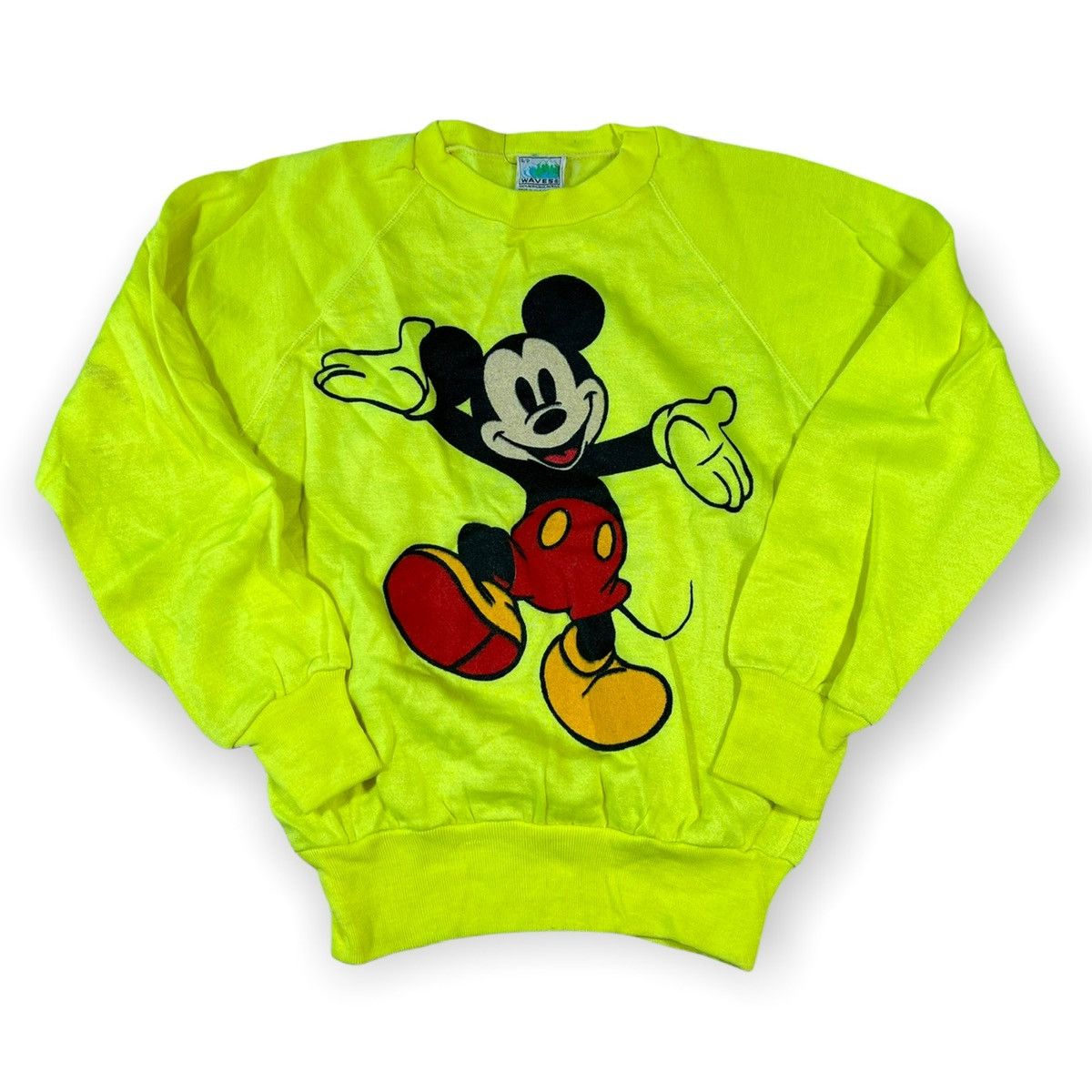 Disney × Mickey Mouse × Vintage Vintage 80s Micky Mouse Boot Crew Sweatshirt Waves Size US S / EU 44-46 / 1 - 1 Thumbnail