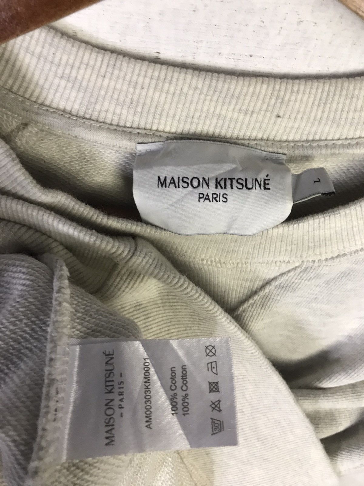 Designer × Maison Kitsune Maison Kitsune Small Wolf Crewneck Sweatshirt Size US L / EU 52-54 / 3 - 6 Thumbnail
