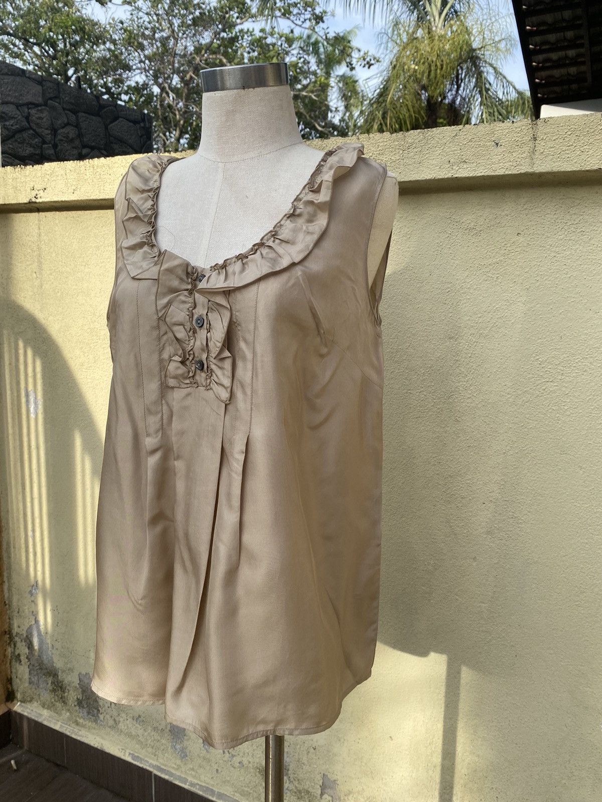 Dolce & Gabbana gold silk blouse Size M / US 6-8 / IT 42-44 - 2 Thumbnail