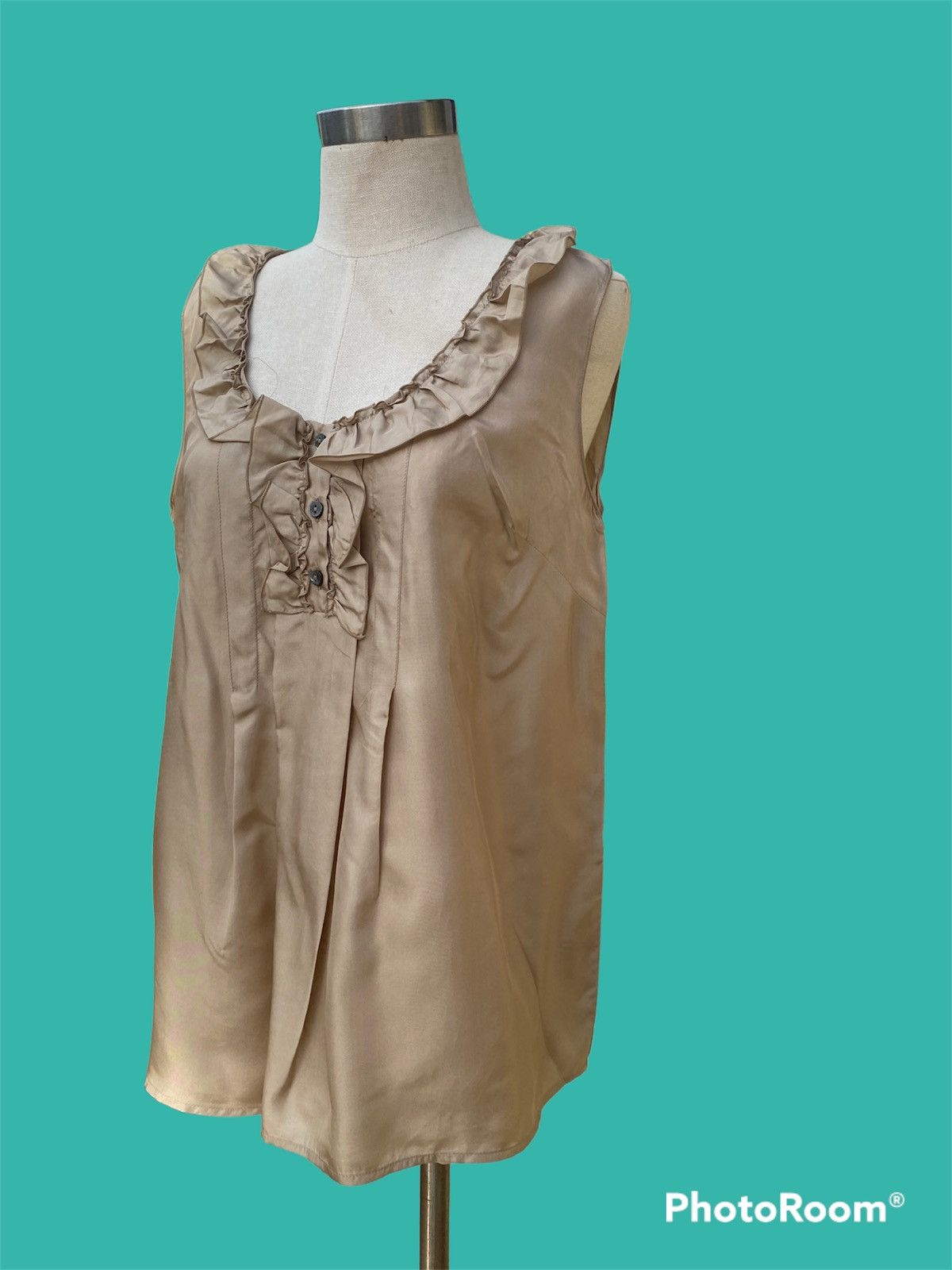 Dolce & Gabbana gold silk blouse Size M / US 6-8 / IT 42-44 - 1 Thumbnail