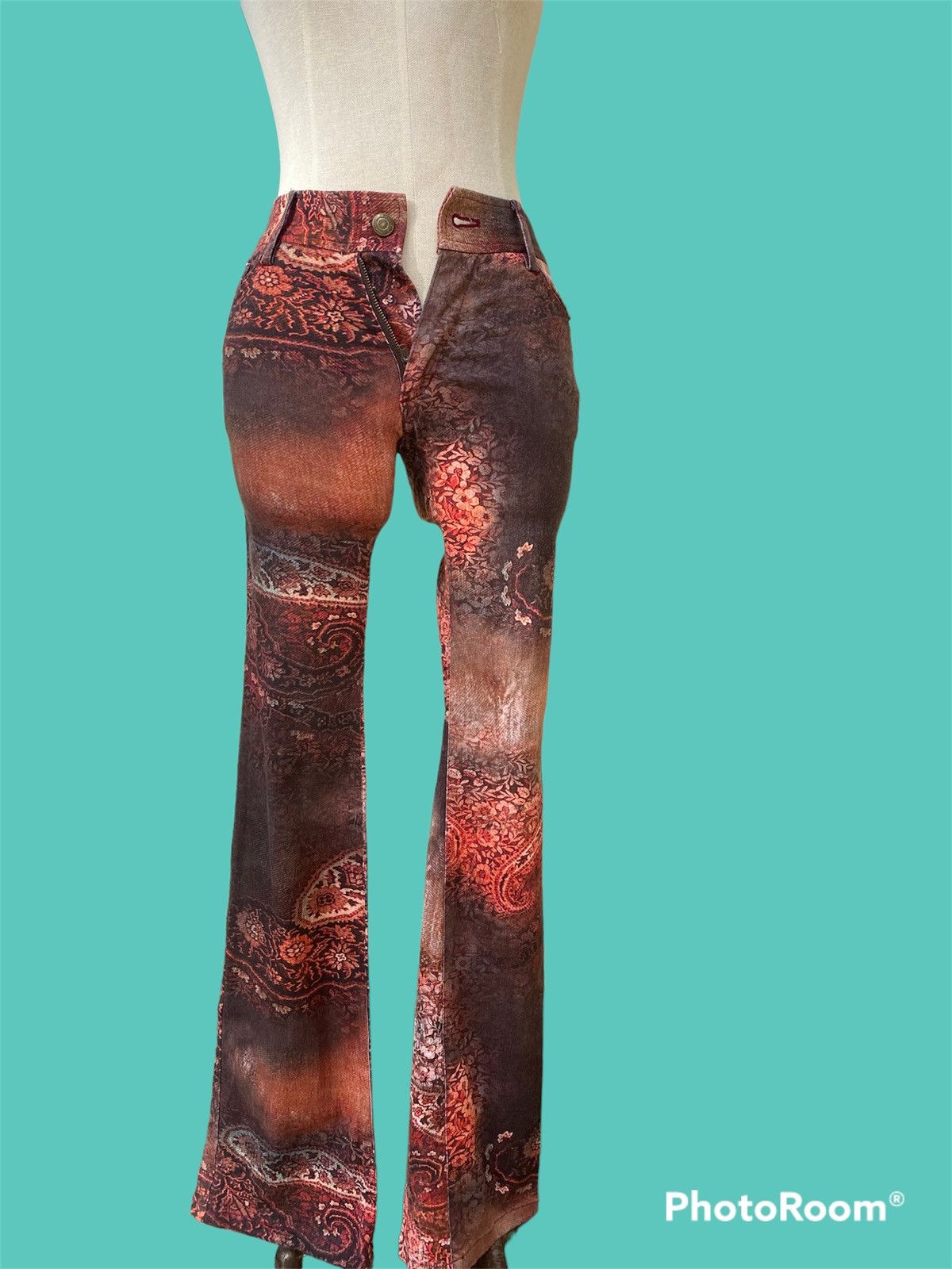 image of Tornado Mart Japan Vintage Tornado Mart Printed Jeans in Red, Women's (Size 24)