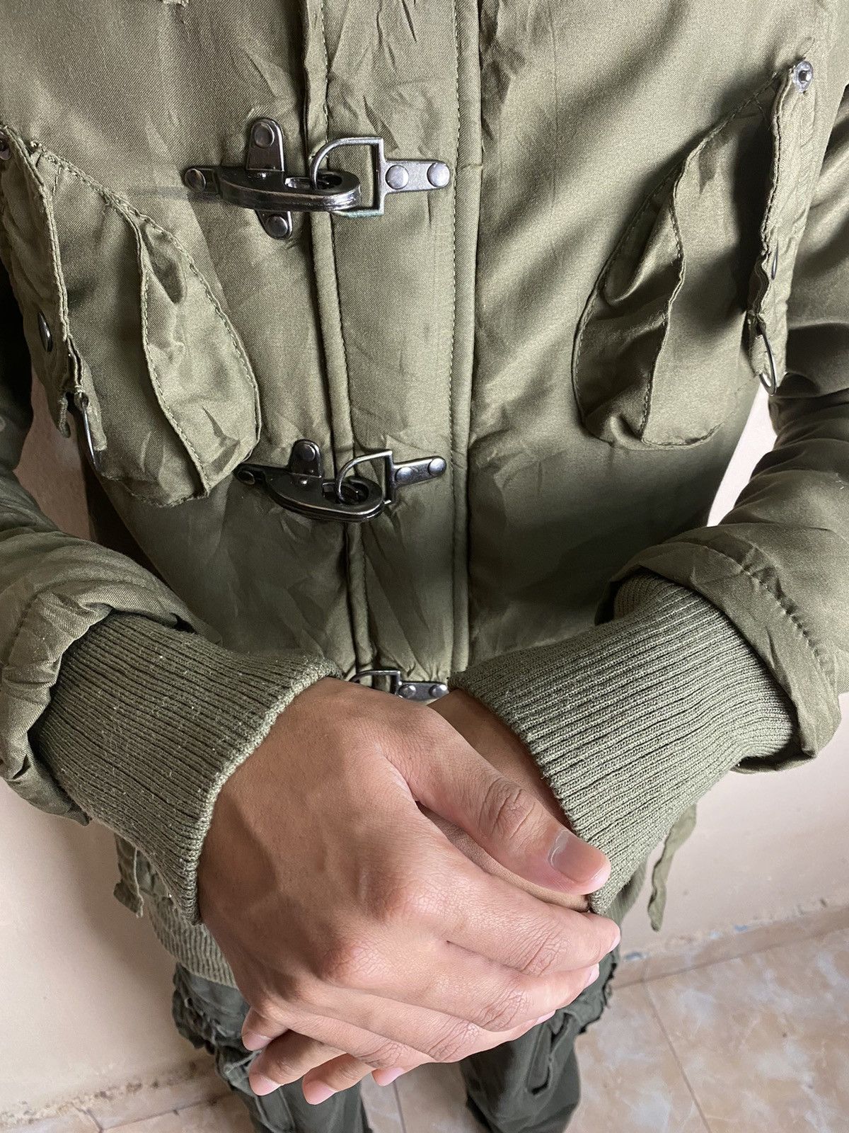 Japanese Brand 🔥PUNK🔥 Vintage CRYX bondage punk green army Size US S / EU 44-46 / 1 - 5 Thumbnail