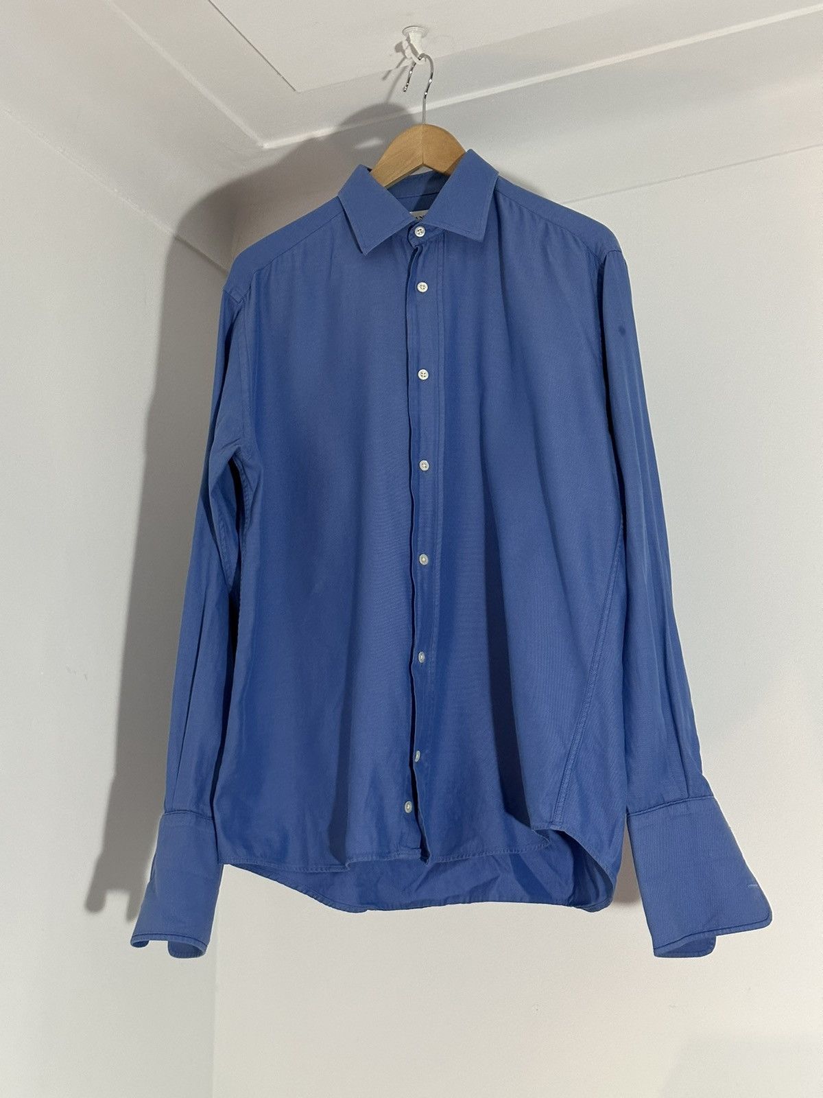 Lanvin Button down Lanvin Shirt Blue with cuffs Size US M / EU 48-50 / 2 - 1 Thumbnail