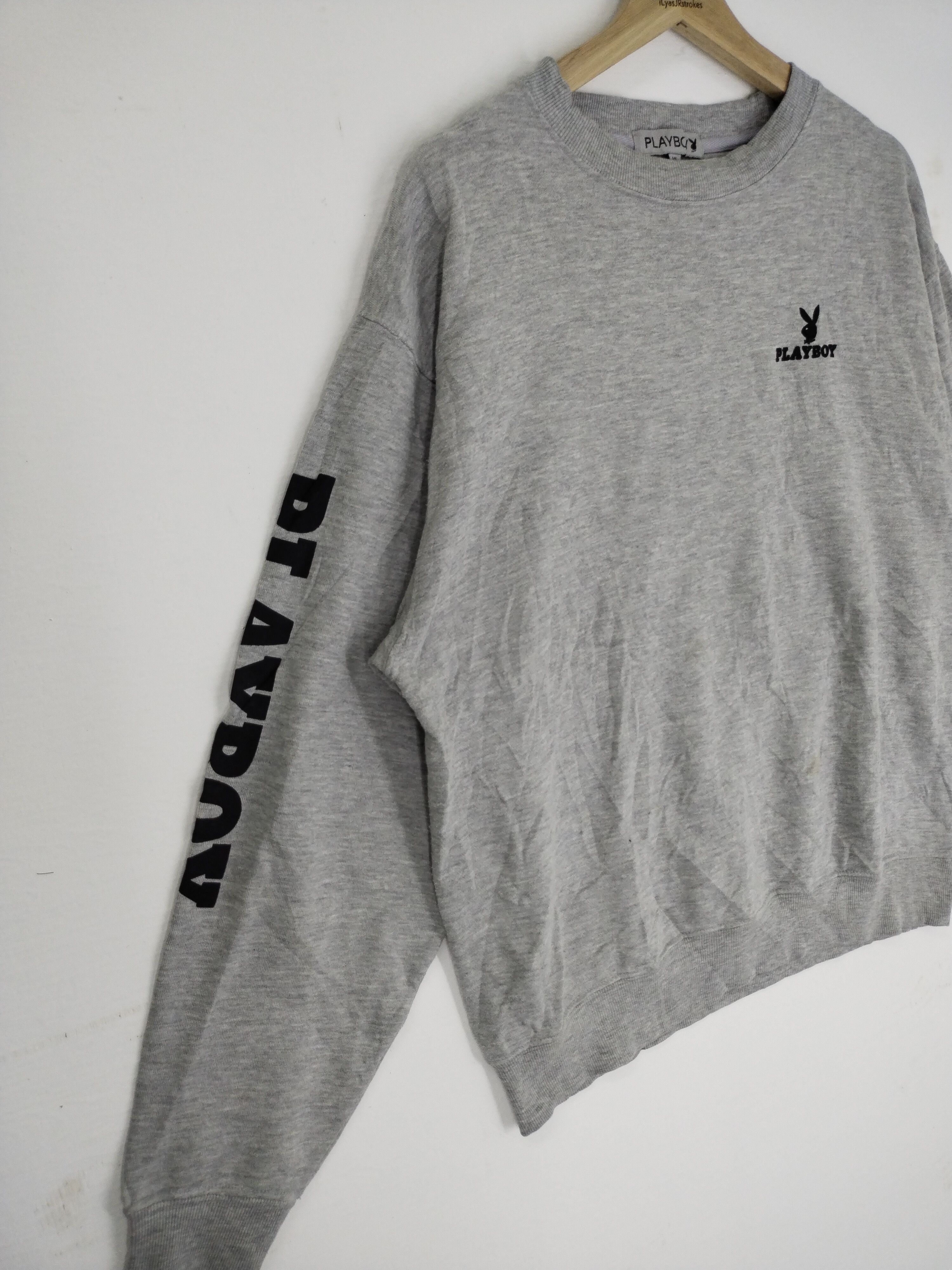Playboy × Vintage Vintage 90s Playboy Bunny Embroidery Logo Sweatshirt Size US XL / EU 56 / 4 - 6 Thumbnail
