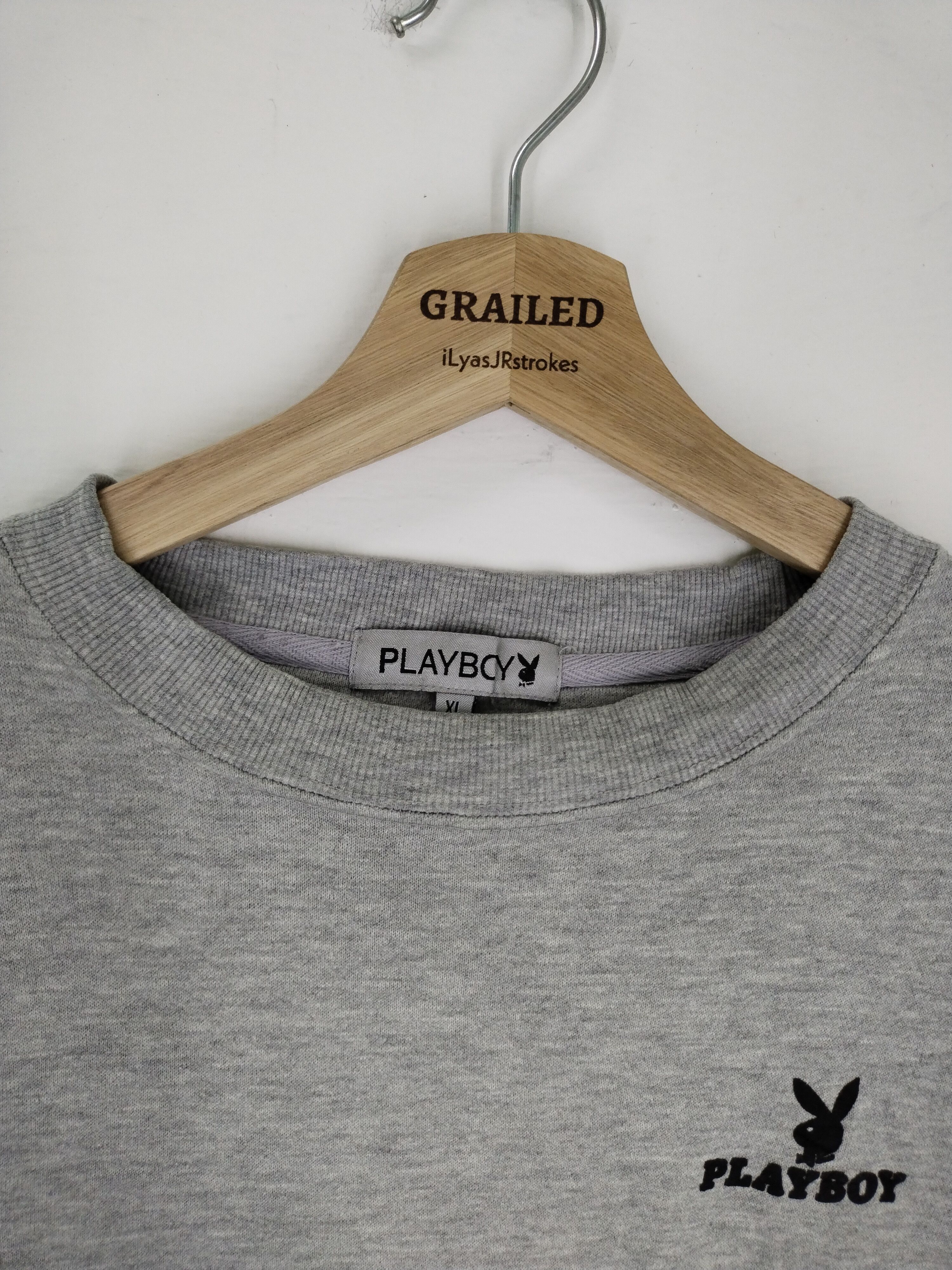 Playboy × Vintage Vintage 90s Playboy Bunny Embroidery Logo Sweatshirt Size US XL / EU 56 / 4 - 16 Thumbnail