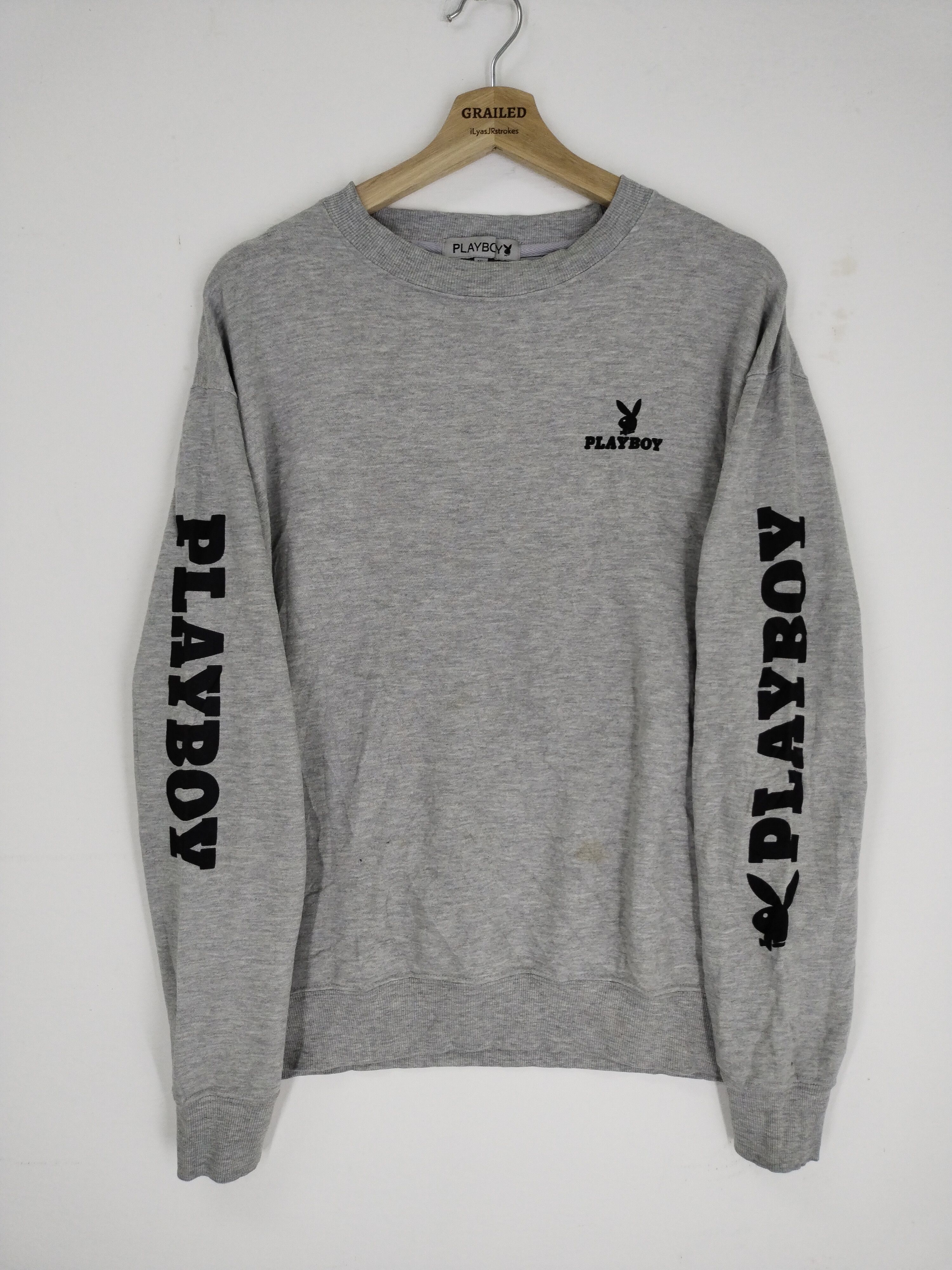 Playboy × Vintage Vintage 90s Playboy Bunny Embroidery Logo Sweatshirt Size US XL / EU 56 / 4 - 3 Thumbnail
