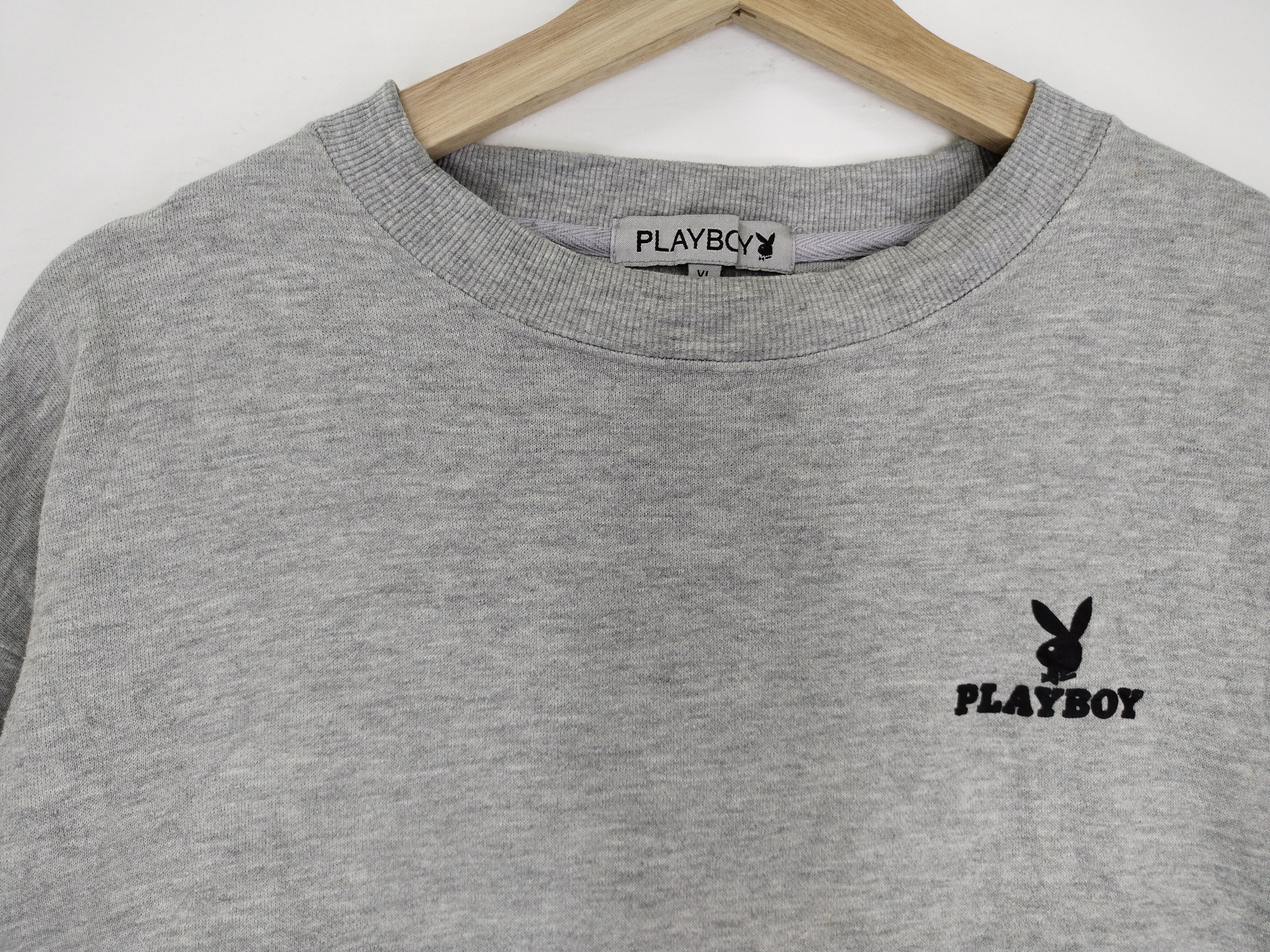 Playboy × Vintage Vintage 90s Playboy Bunny Embroidery Logo Sweatshirt Size US XL / EU 56 / 4 - 4 Thumbnail