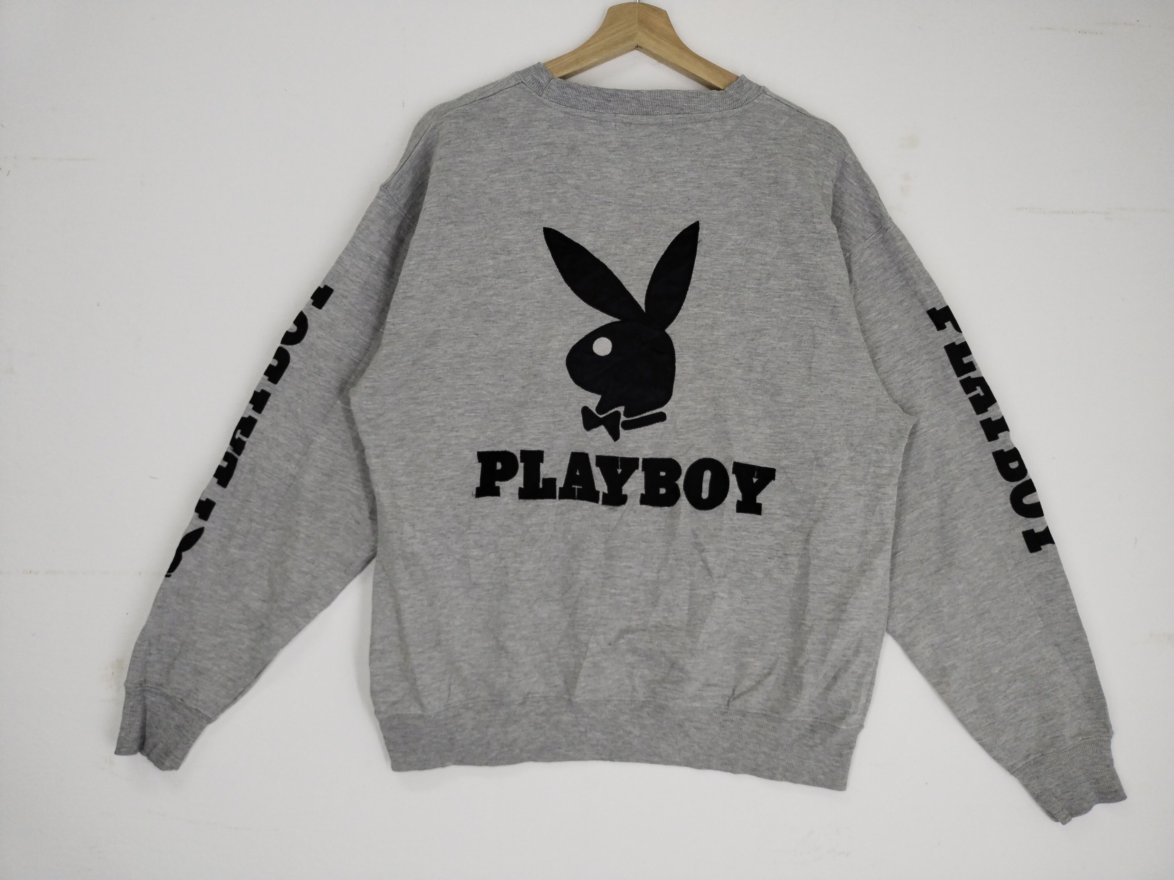 Playboy × Vintage Vintage 90s Playboy Bunny Embroidery Logo Sweatshirt Size US XL / EU 56 / 4 - 1 Thumbnail