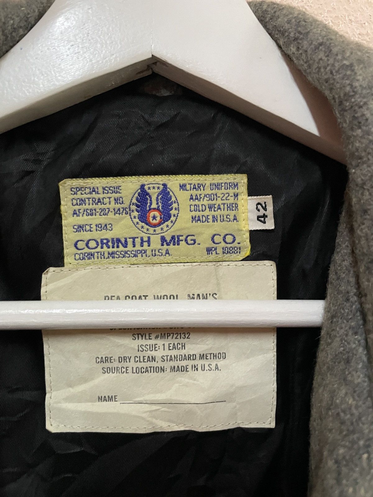 Vintage Vintage Pea Coat Wool Jacket military Corinth MFG. Co 1944 Size US XL / EU 56 / 4 - 7 Thumbnail