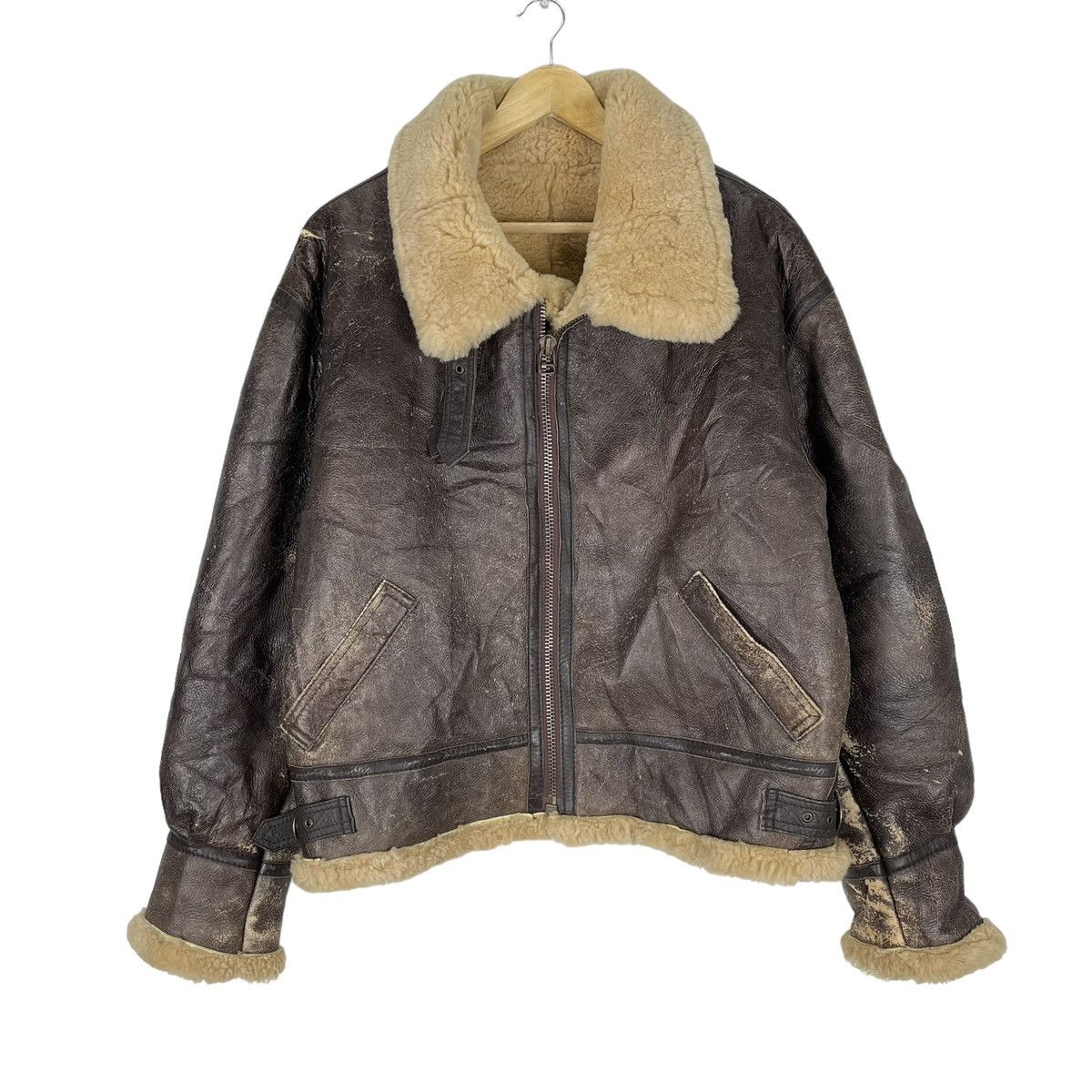 ❄️AVIATION CO TYPE B3 SHEEPSKIN LEATHER JACKET