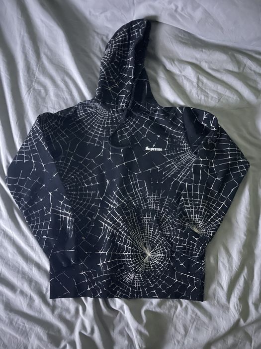 Supreme Supreme spider web hoodie rare | Grailed