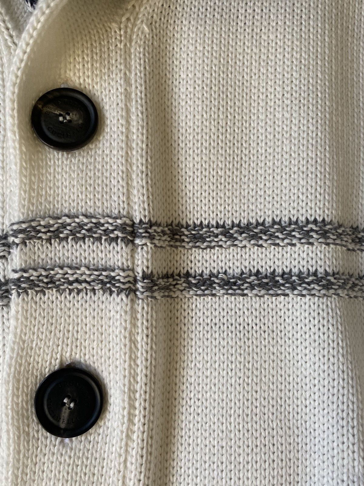 Brunello Cucinelli DOUBLE BREASTED CARDIGAN/SWEATER W STRIPES Size US XL / EU 56 / 4 - 16 Thumbnail