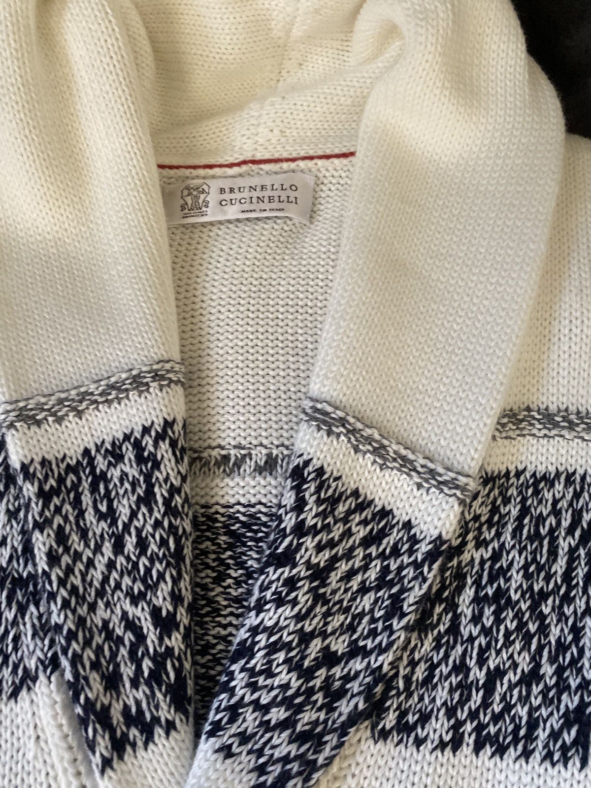 Brunello Cucinelli DOUBLE BREASTED CARDIGAN/SWEATER W STRIPES Size US XL / EU 56 / 4 - 8 Thumbnail