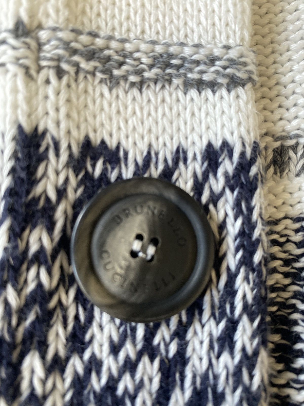 Brunello Cucinelli DOUBLE BREASTED CARDIGAN/SWEATER W STRIPES Size US XL / EU 56 / 4 - 23 Thumbnail