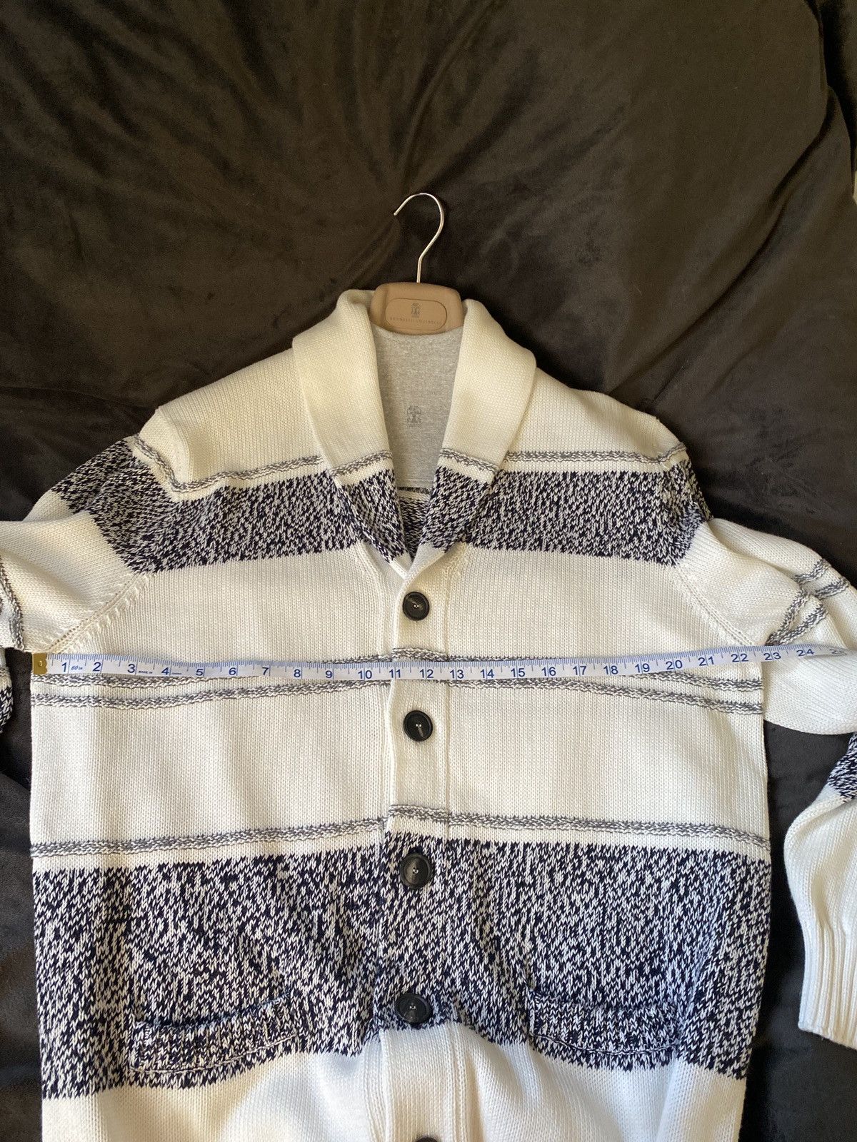 Brunello Cucinelli DOUBLE BREASTED CARDIGAN/SWEATER W STRIPES Size US XL / EU 56 / 4 - 20 Thumbnail