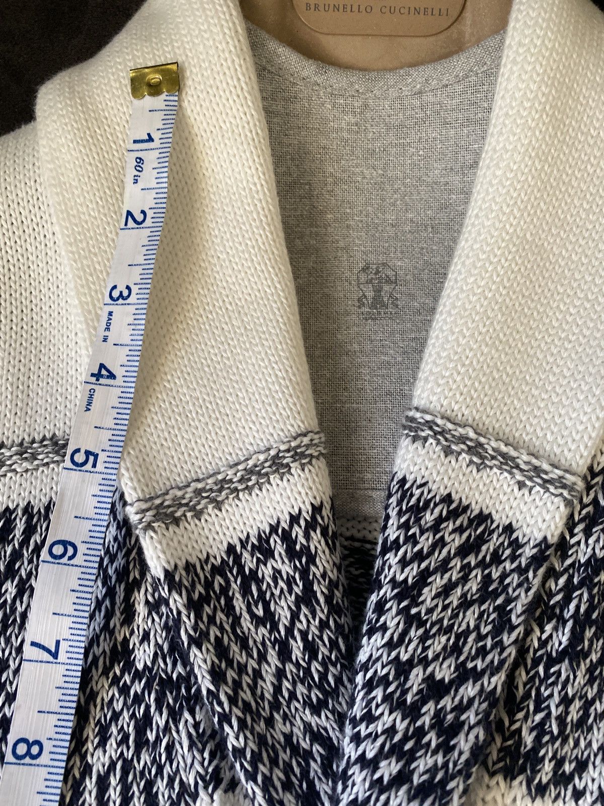 Brunello Cucinelli DOUBLE BREASTED CARDIGAN/SWEATER W STRIPES Size US XL / EU 56 / 4 - 17 Thumbnail