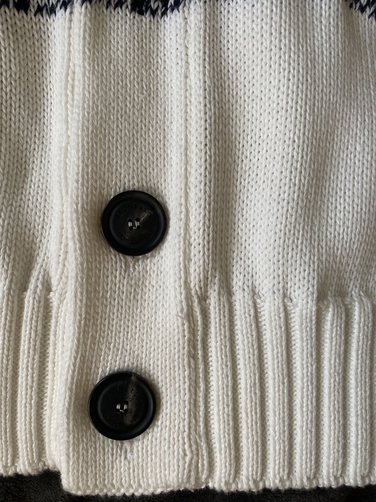 Brunello Cucinelli DOUBLE BREASTED CARDIGAN/SWEATER W STRIPES Size US XL / EU 56 / 4 - 24 Thumbnail