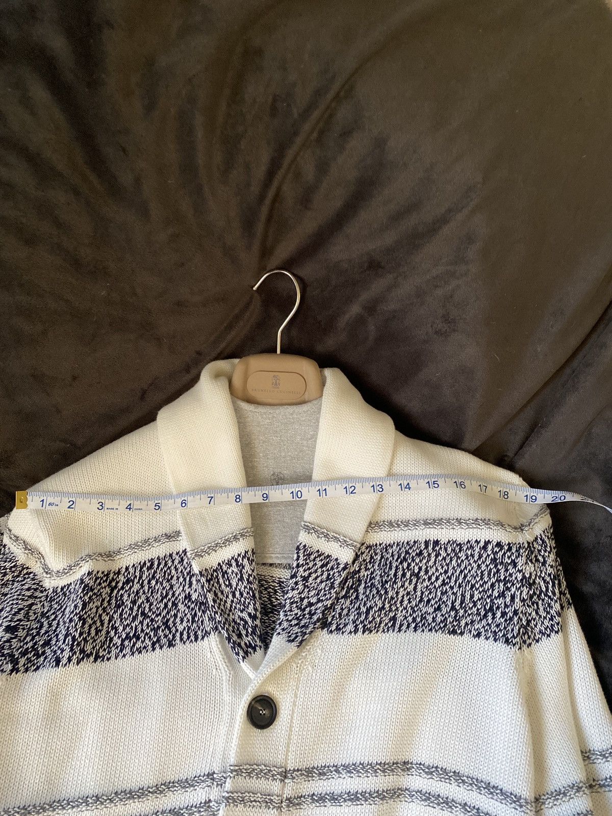 Brunello Cucinelli DOUBLE BREASTED CARDIGAN/SWEATER W STRIPES Size US XL / EU 56 / 4 - 11 Thumbnail