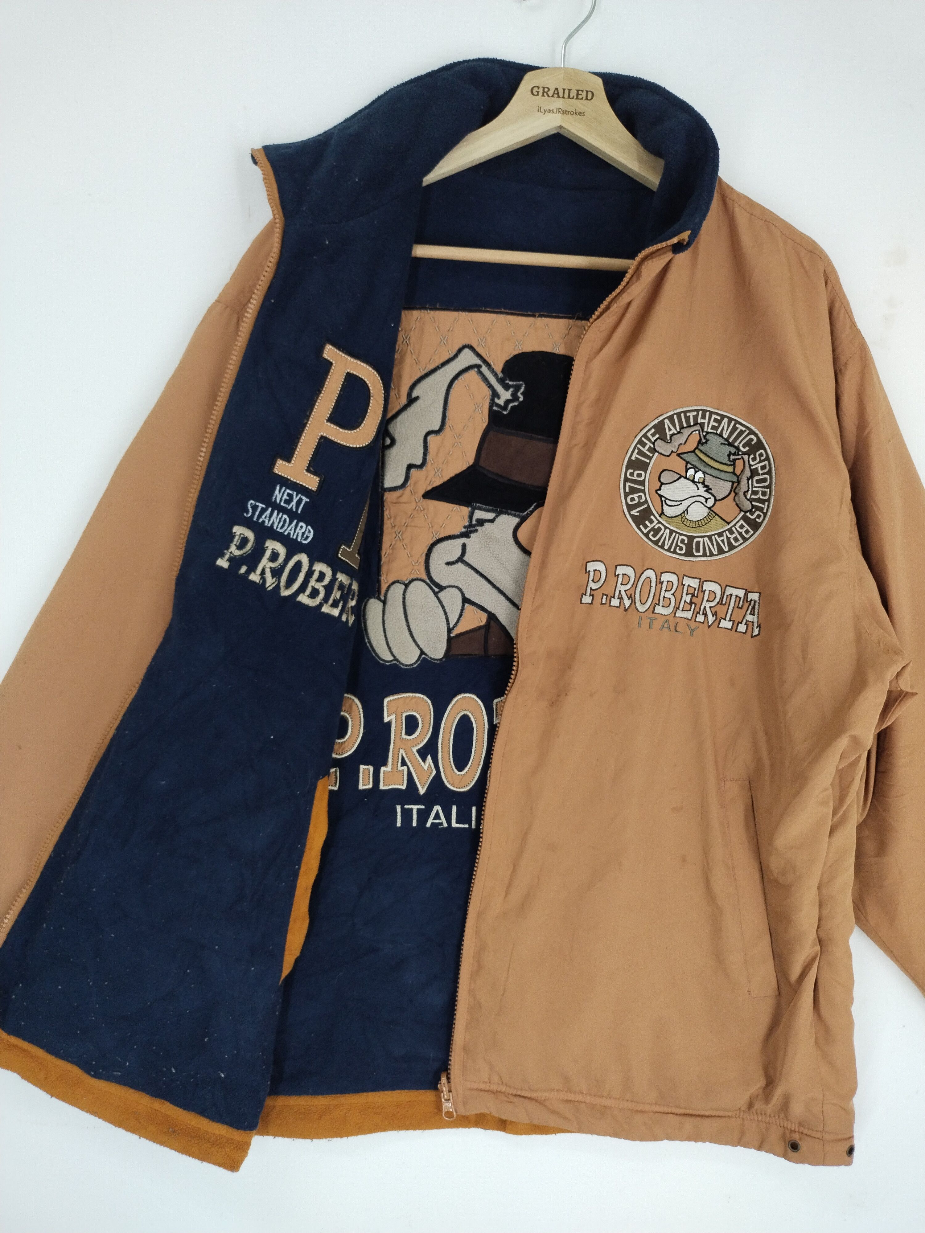 Japanese Brand Vintage Paolo Roberta Embroidery Big Logo Riversible Jacket Size US L / EU 52-54 / 3 - 5 Thumbnail