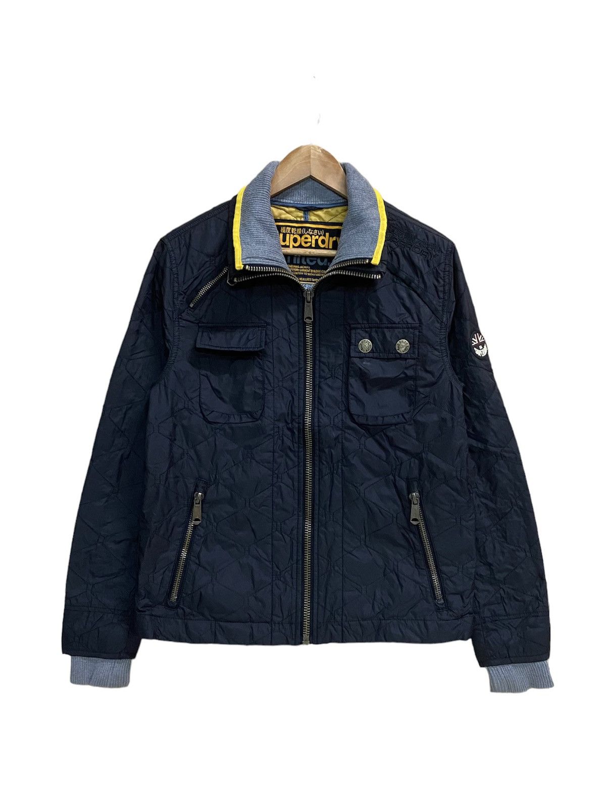 Superdry limited motobike & engineering quilted jacket