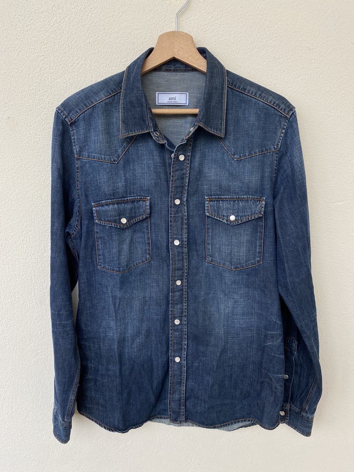 AMI AMI Denim Shirt Size US M / EU 48-50 / 2 - 1 Thumbnail
