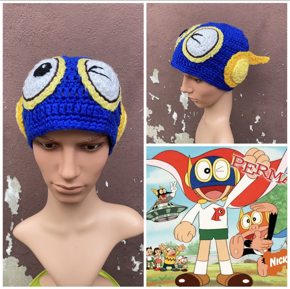 Anime × Japanese Brand × Vintage Vintage Perman Fujiko F Fujio Knitted Beanie Hat Size ONE SIZE - 1 Thumbnail