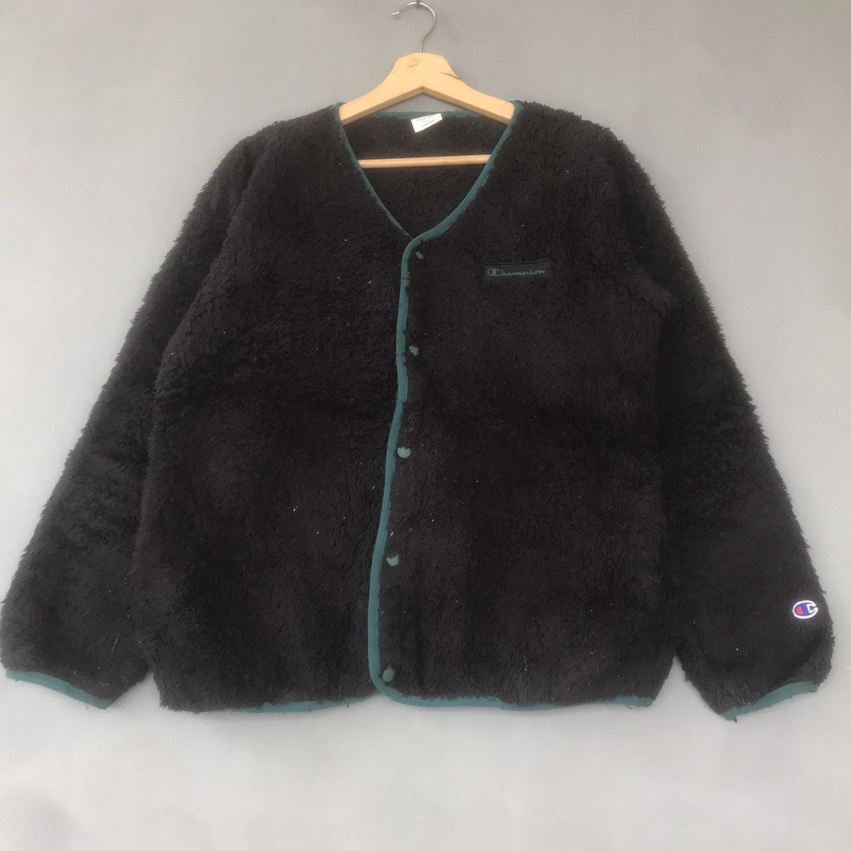 Champion × Japanese Brand × Vintage Vintage Champion Full Button Fleece Size US L / EU 52-54 / 3 - 1 Thumbnail