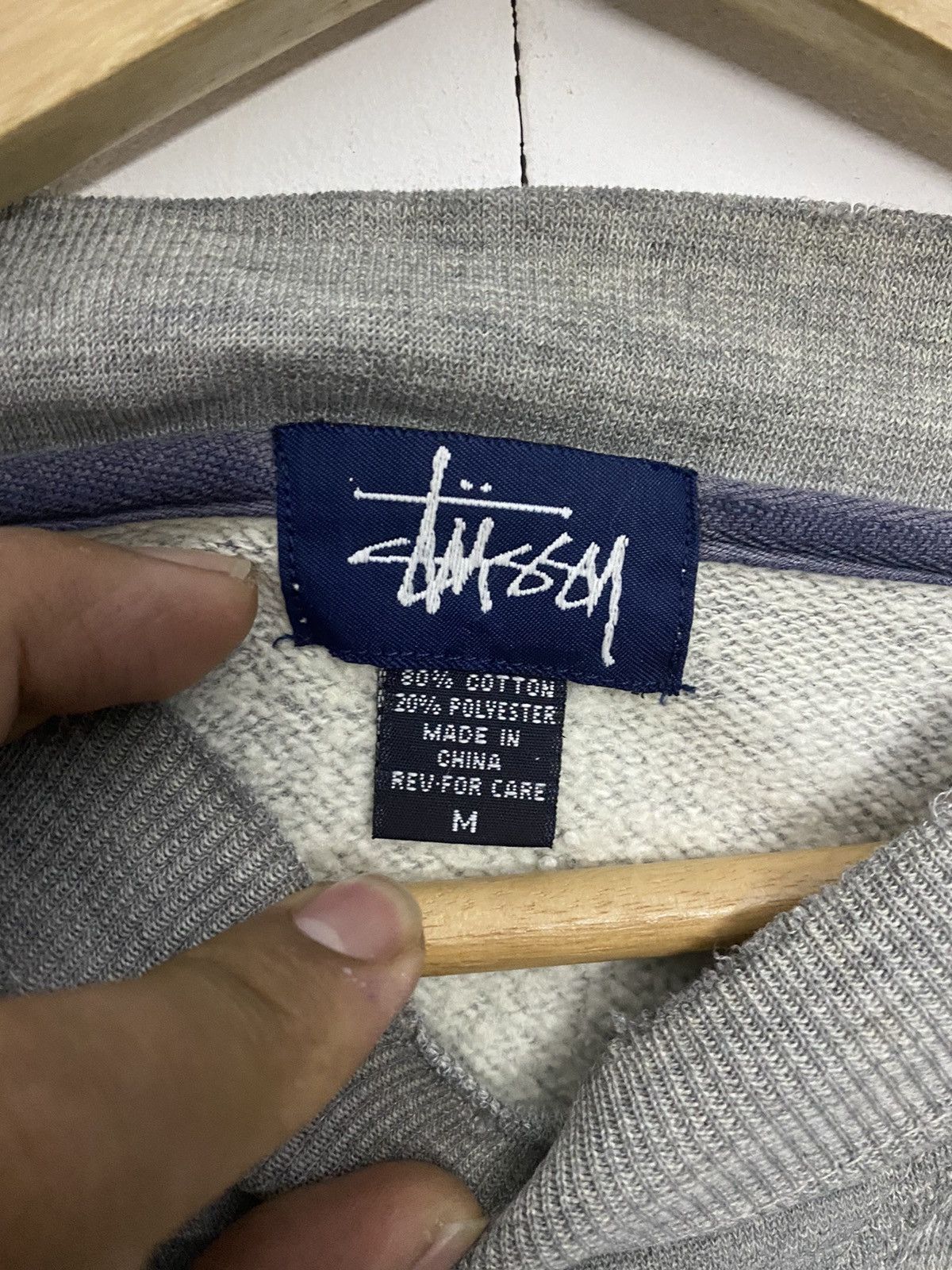 Stussy × Vintage Vintage Stussy Plain Sweatshirt Medium Crewneck Size US M / EU 48-50 / 2 - 5 Thumbnail
