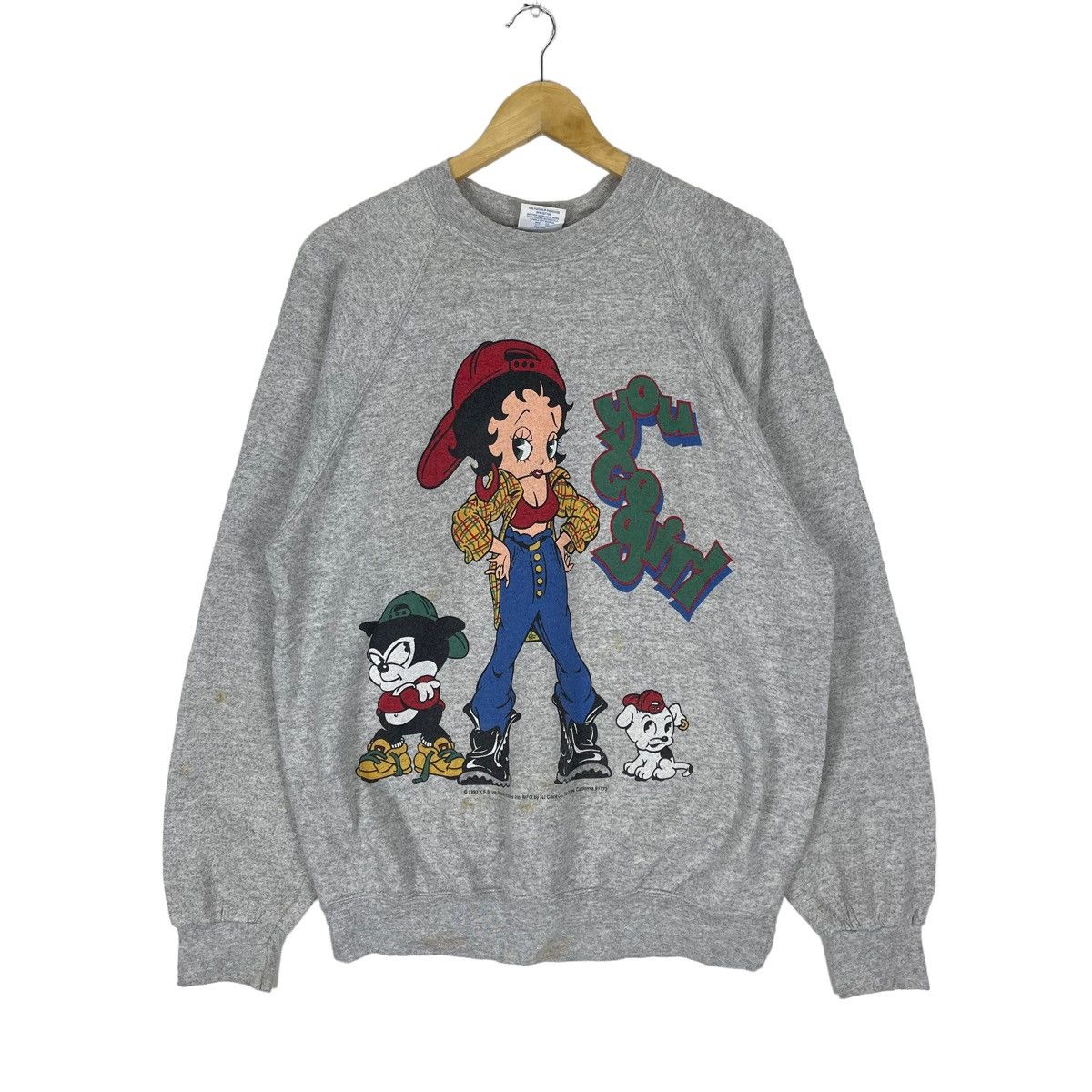 Cartoon Network × Vintage ☀️1993 BETTY BOOP MIRROR SWEATSHIRT CREWNECK Size US L / EU 52-54 / 3 - 1 Thumbnail