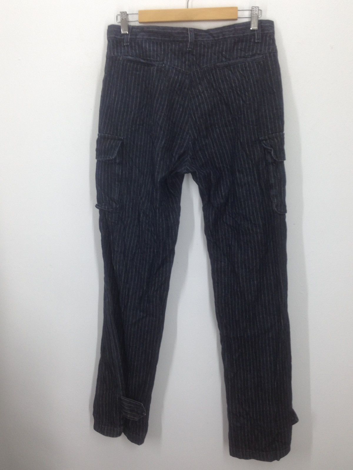 Indigo × Japanese Brand Vintage Japenese COX Wabash Stripe Indigo Cargo Pants Size US 32 / EU 48 - 3 Thumbnail