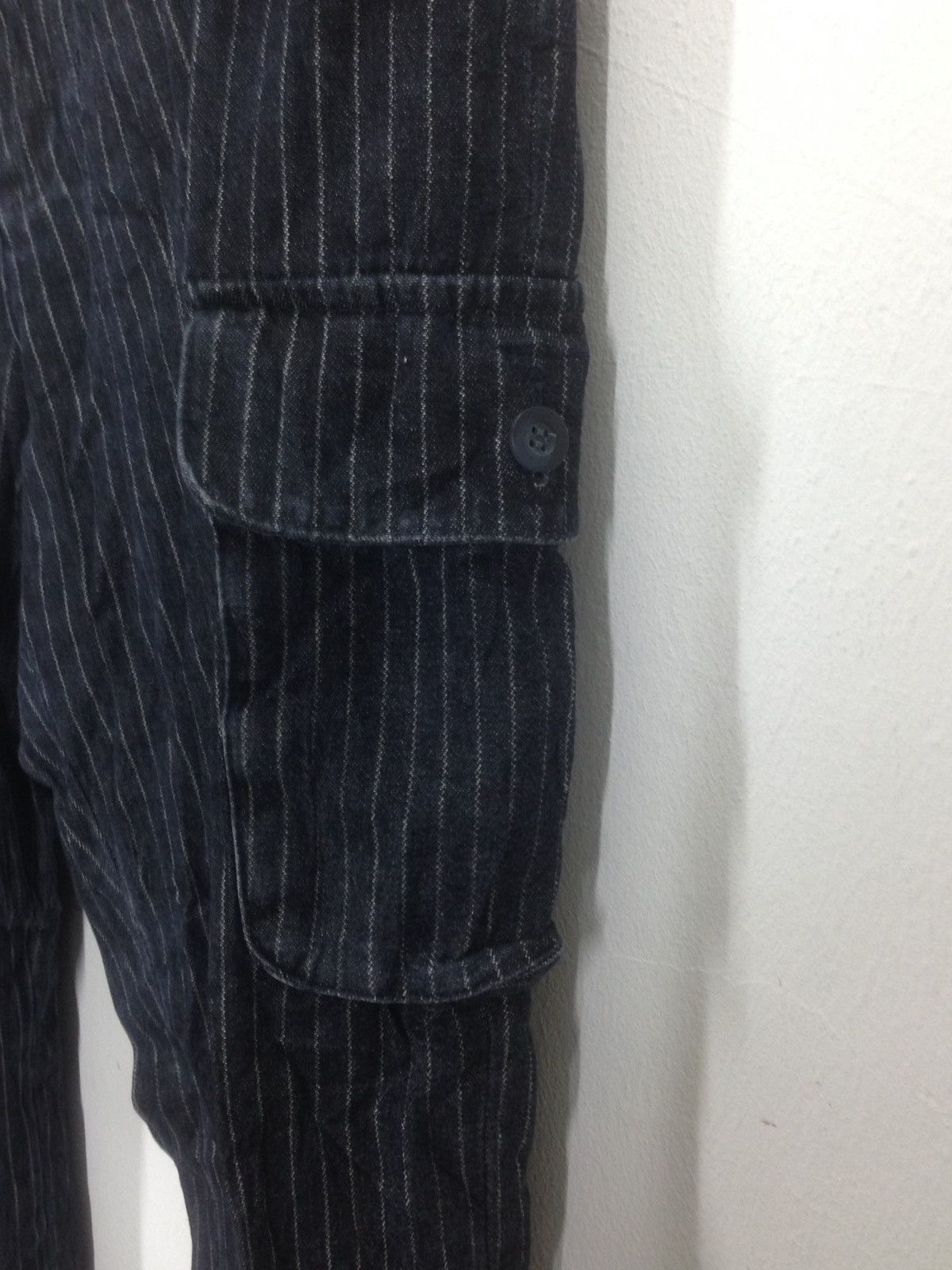 Indigo × Japanese Brand Vintage Japenese COX Wabash Stripe Indigo Cargo Pants Size US 32 / EU 48 - 7 Thumbnail