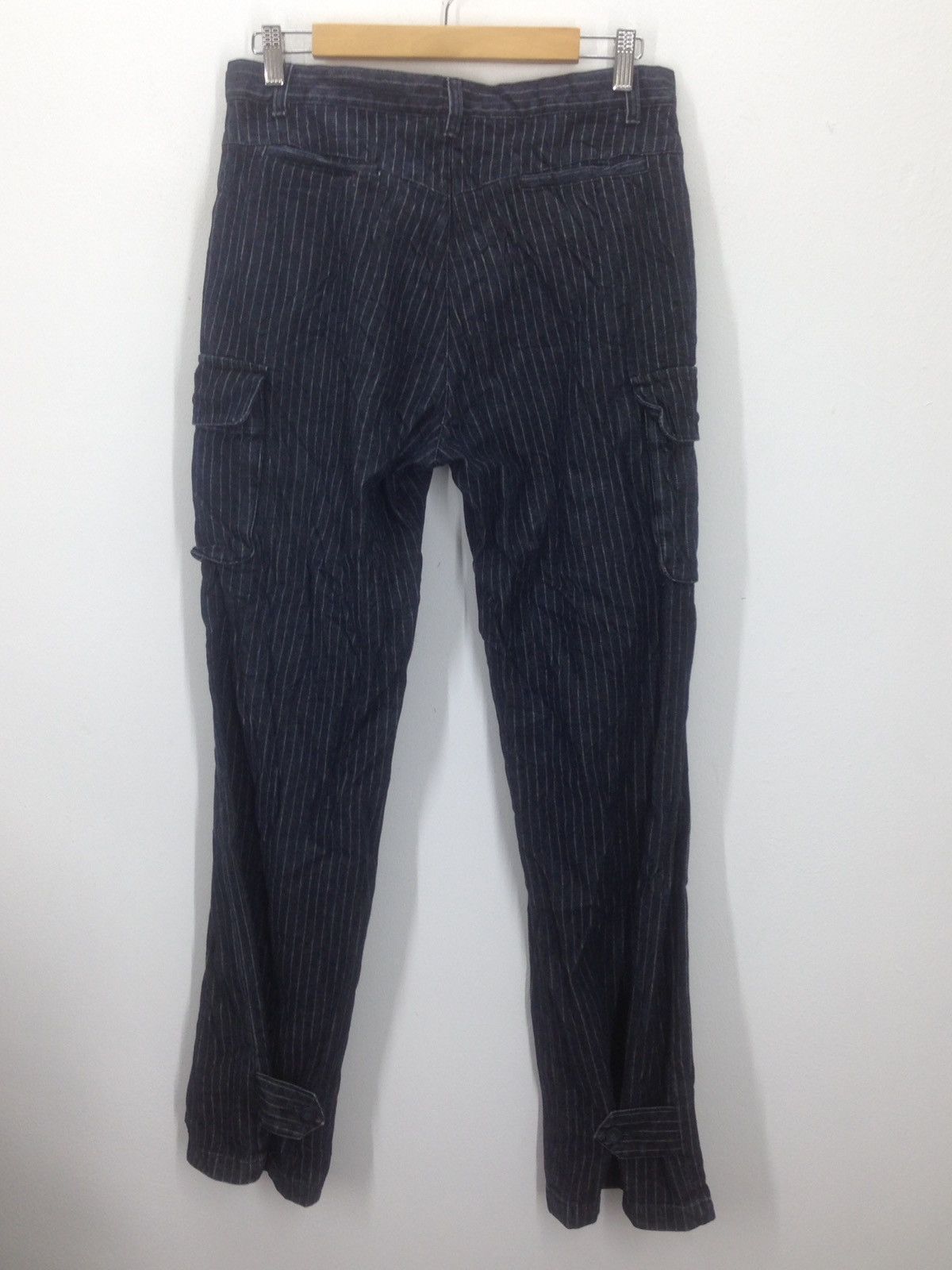 Indigo × Japanese Brand Vintage Japenese COX Wabash Stripe Indigo Cargo Pants Size US 32 / EU 48 - 2 Thumbnail