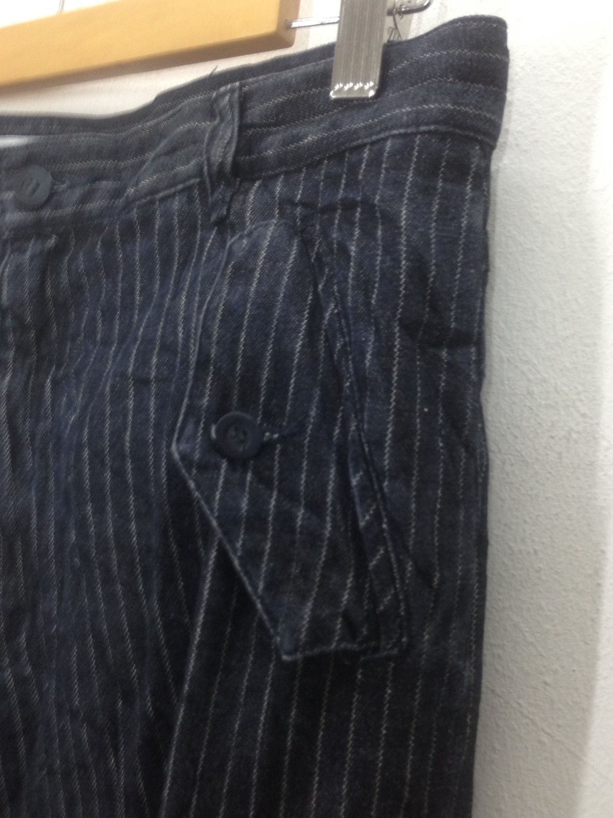 Indigo × Japanese Brand Vintage Japenese COX Wabash Stripe Indigo Cargo Pants Size US 32 / EU 48 - 4 Thumbnail