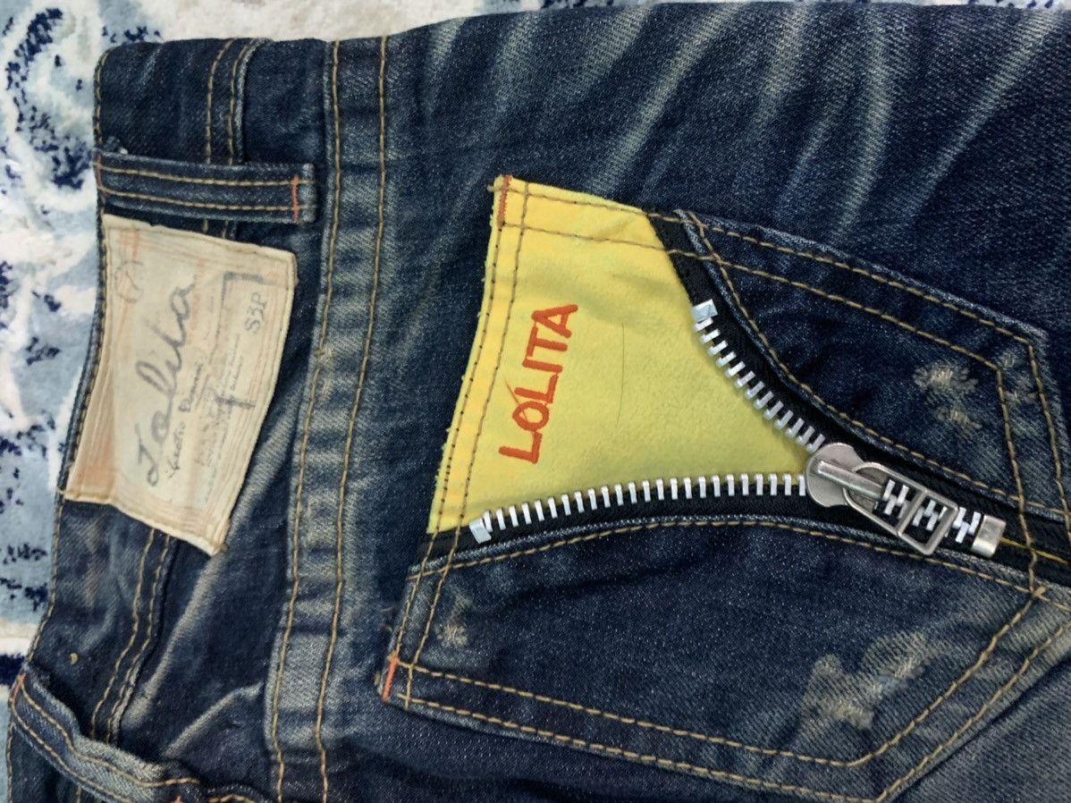 Hysteric Glamour Flare Lolita xYoshimoto Nara Distress LowRise Denim Boot Cut Size 29" - 9 Thumbnail