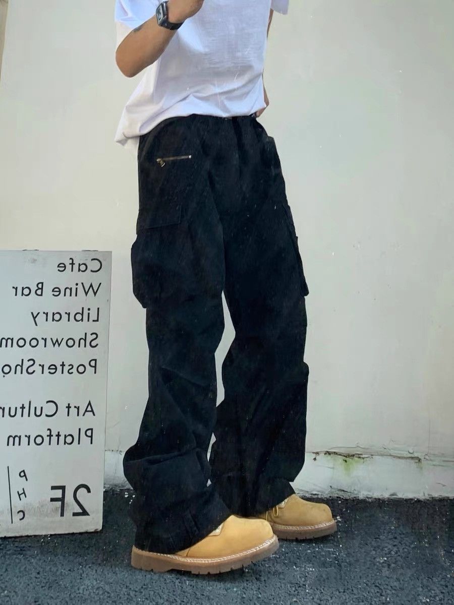 Retro punk denim pants