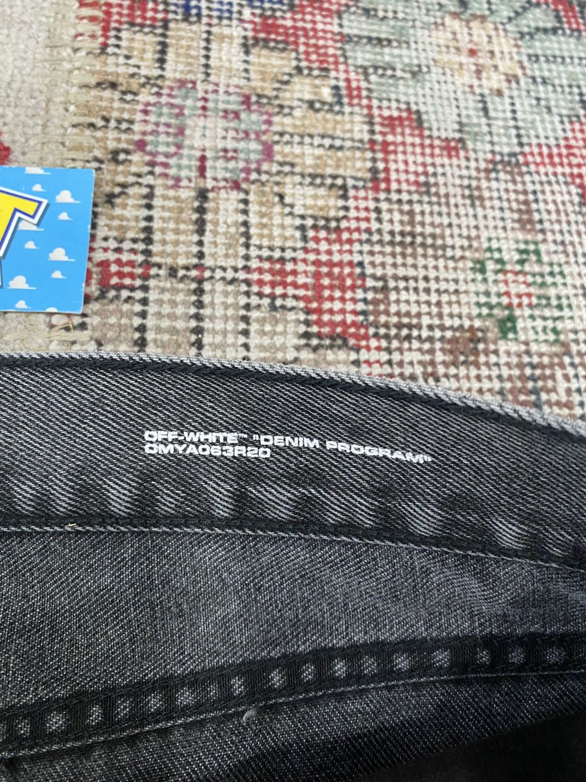 Off-White Off White Virgil Abloh Slim Straight Denim Label Jeans Size US 30 / EU 46 - 8 Thumbnail