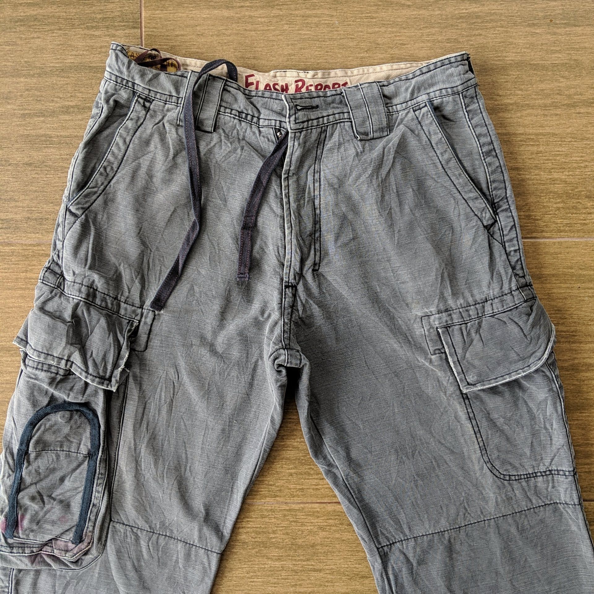 Japanese Brand × Vintage W30 Vintage Flash Report 7 Pockets Tactical Cargo Pants! Size US 30 / EU 46 - 2 Thumbnail