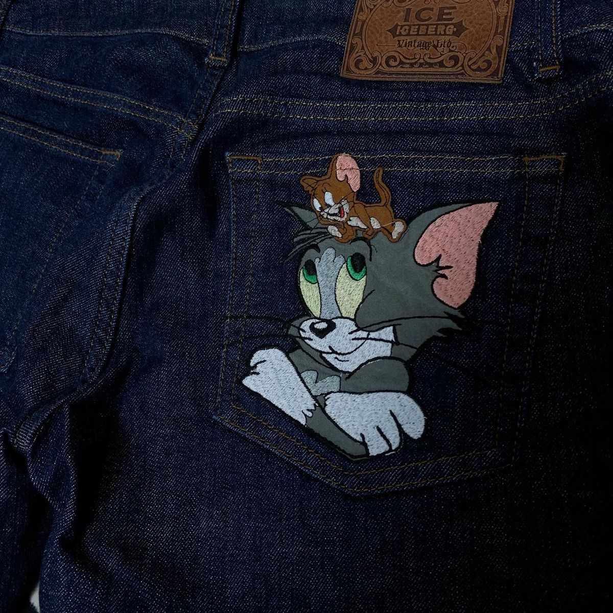 Denim pants jeans warner bros Tom and Jerry vintage Iceberg