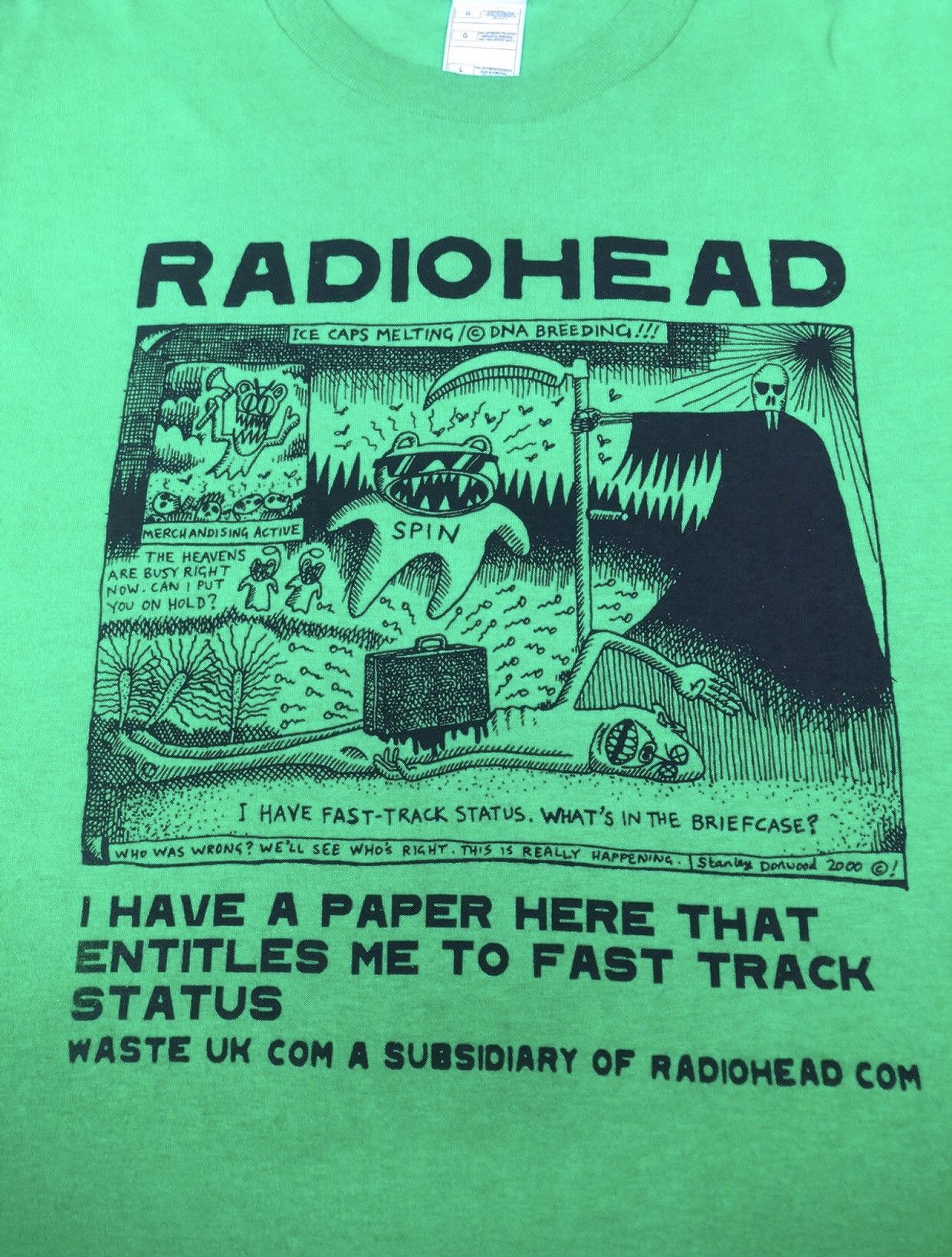 Band Tees Rare🔥Vtg RadioHead Ice Caps Melting/Dna Breeding Te Size US L / EU 52-54 / 3 - 7 Thumbnail