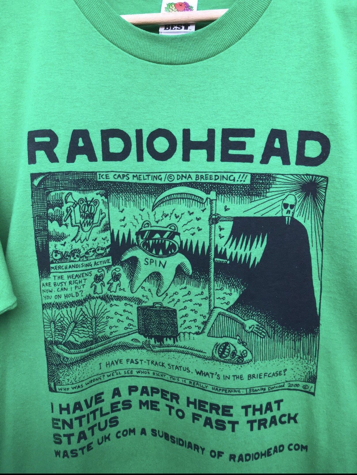 Band Tees Rare🔥Vtg RadioHead Ice Caps Melting/Dna Breeding Te Size US L / EU 52-54 / 3 - 3 Thumbnail