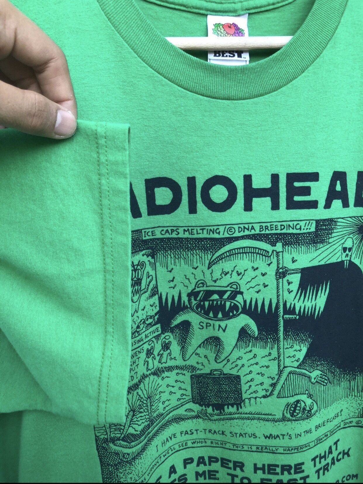 Band Tees Rare🔥Vtg RadioHead Ice Caps Melting/Dna Breeding Te Size US L / EU 52-54 / 3 - 5 Thumbnail