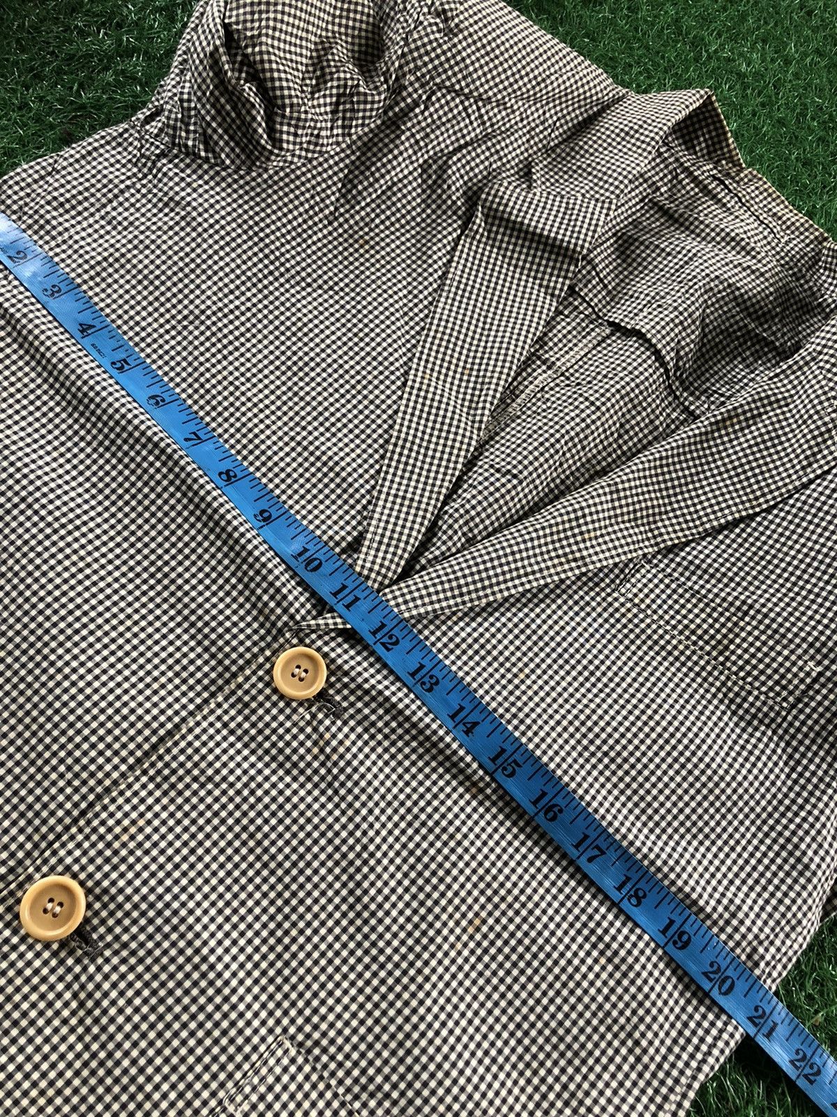 45rpm × Japanese Brand × Vintage Vintage 45 RPM Checkered Blazer Made in Japan Size US L / EU 52-54 / 3 - 12 Thumbnail