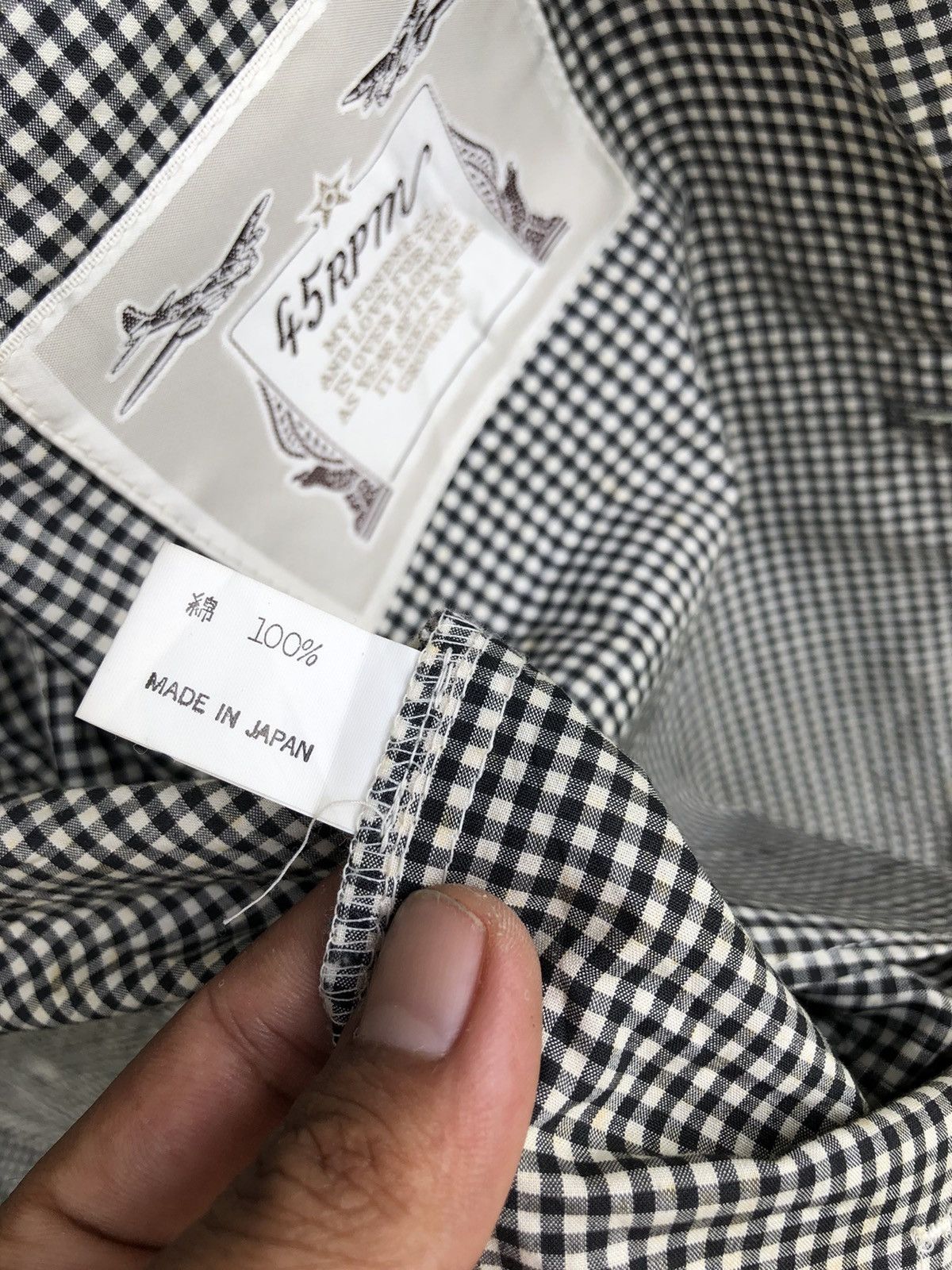 45rpm × Japanese Brand × Vintage Vintage 45 RPM Checkered Blazer Made in Japan Size US L / EU 52-54 / 3 - 10 Thumbnail