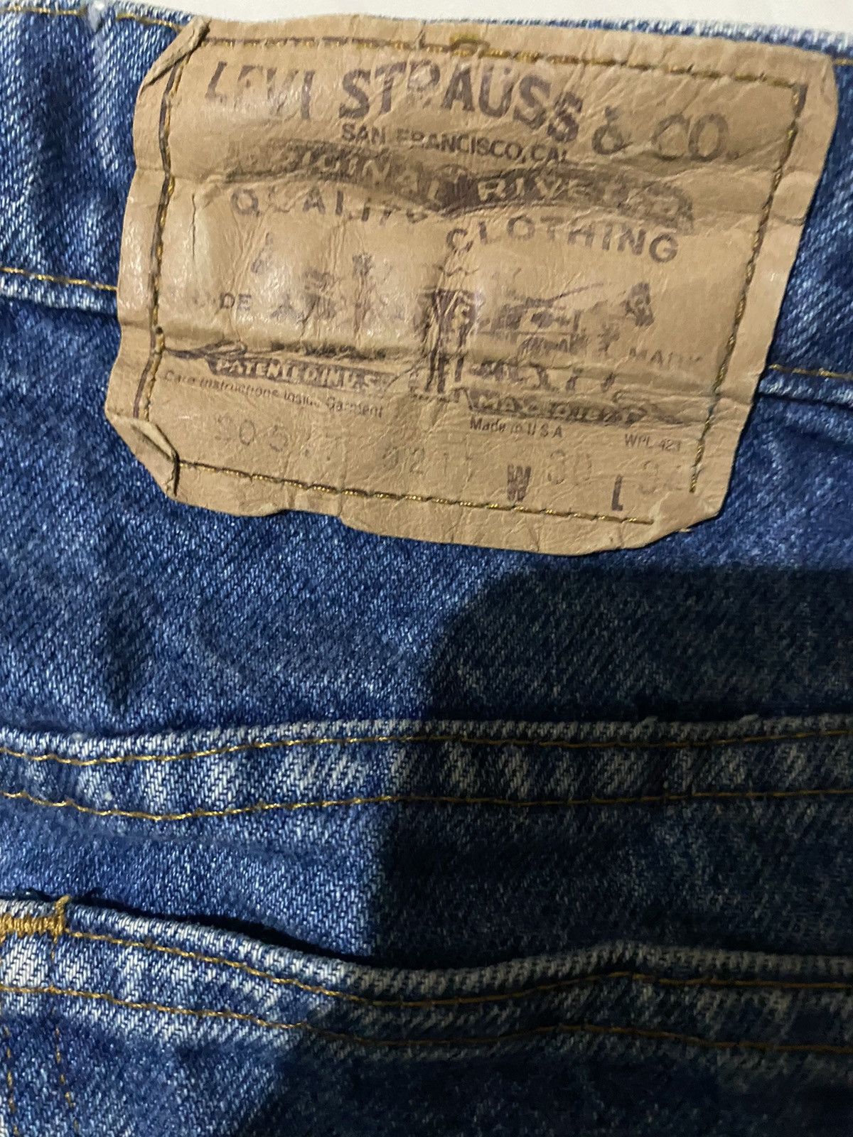 Levi's Vintage Clothing 💥Vintage 90s Flare Levis Orange Tag Ripped Denim Size US 29 - 10 Thumbnail