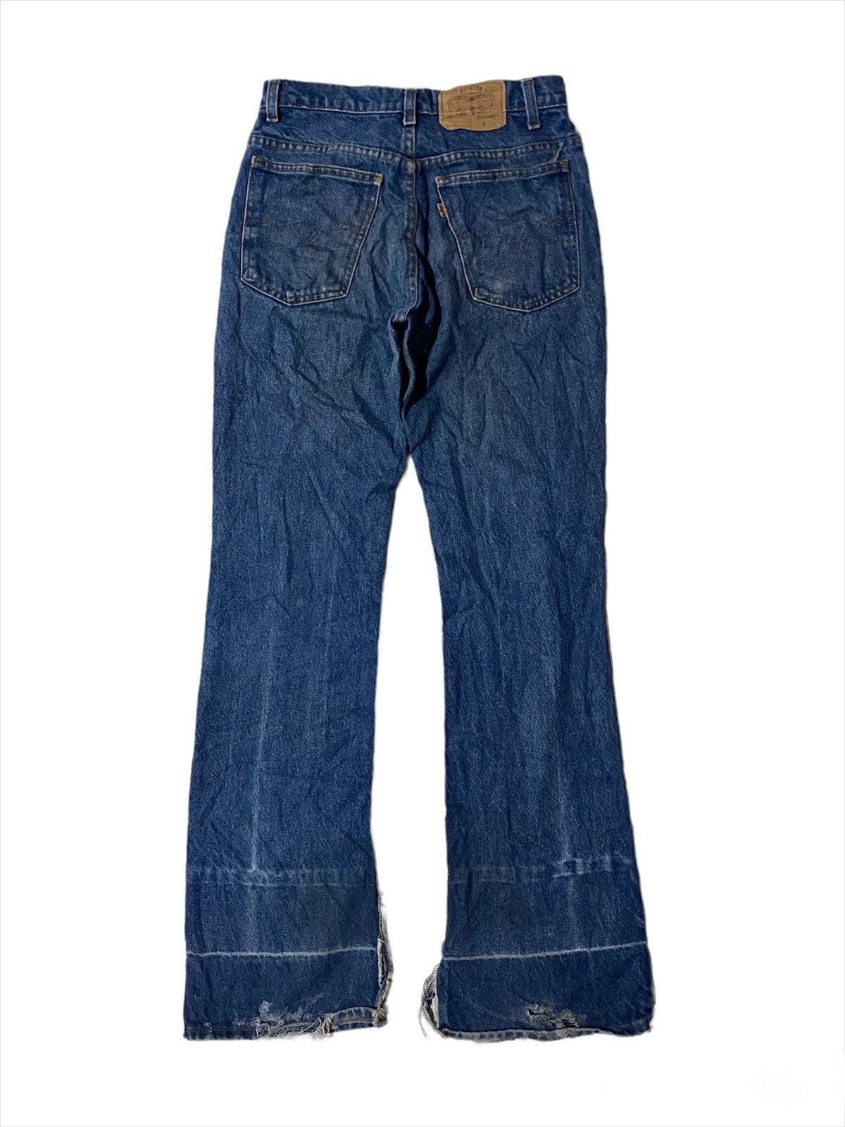 Levi's Vintage Clothing 💥Vintage 90s Flare Levis Orange Tag Ripped Denim Size US 29 - 4 Thumbnail