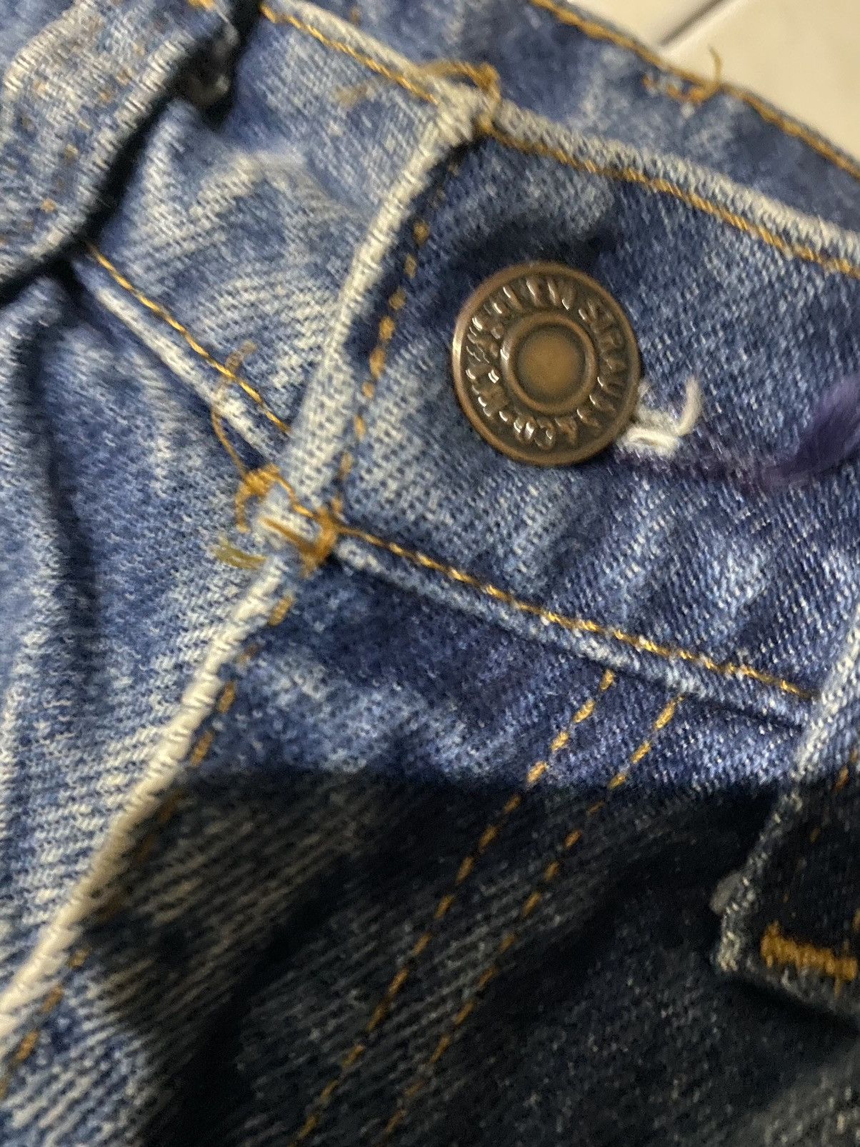 Levi's Vintage Clothing 💥Vintage 90s Flare Levis Orange Tag Ripped Denim Size US 29 - 8 Thumbnail